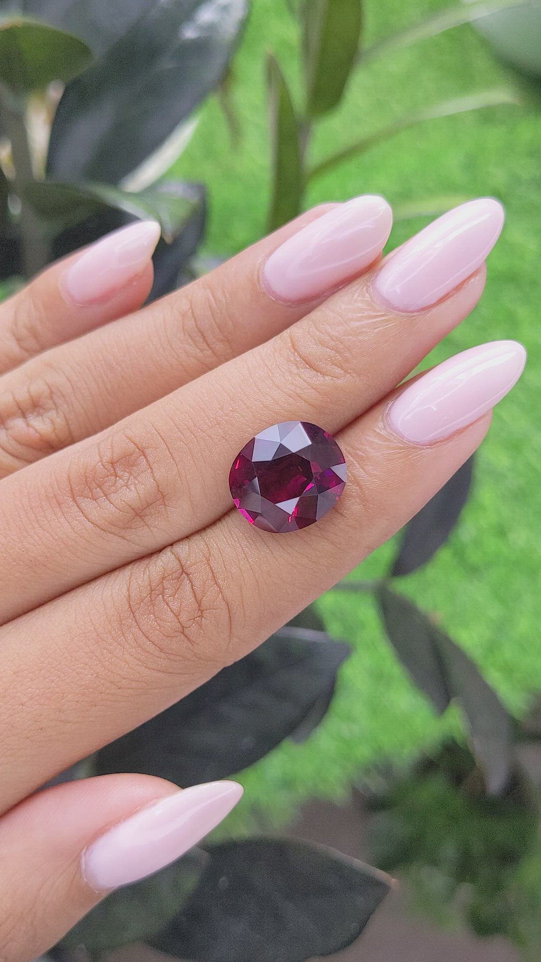 9.76 Ct. Rhodolite Garnet from Tanzania Size Video