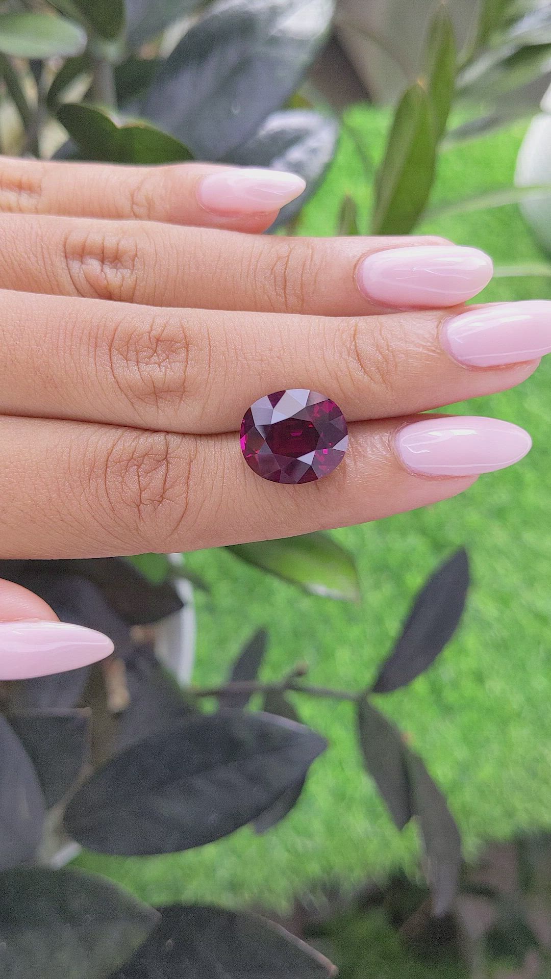 9.76 Ct. Rhodolite Garnet from Tanzania Size Video