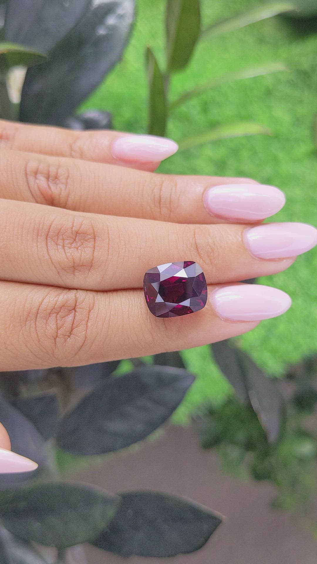 12.29 Ct. Rhodolite Garnet from Tanzania Size Video