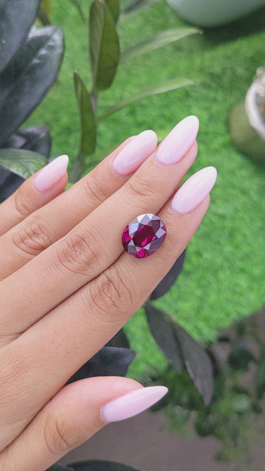 9.40 Ct. Rhodolite Garnet from Tanzania Size Video