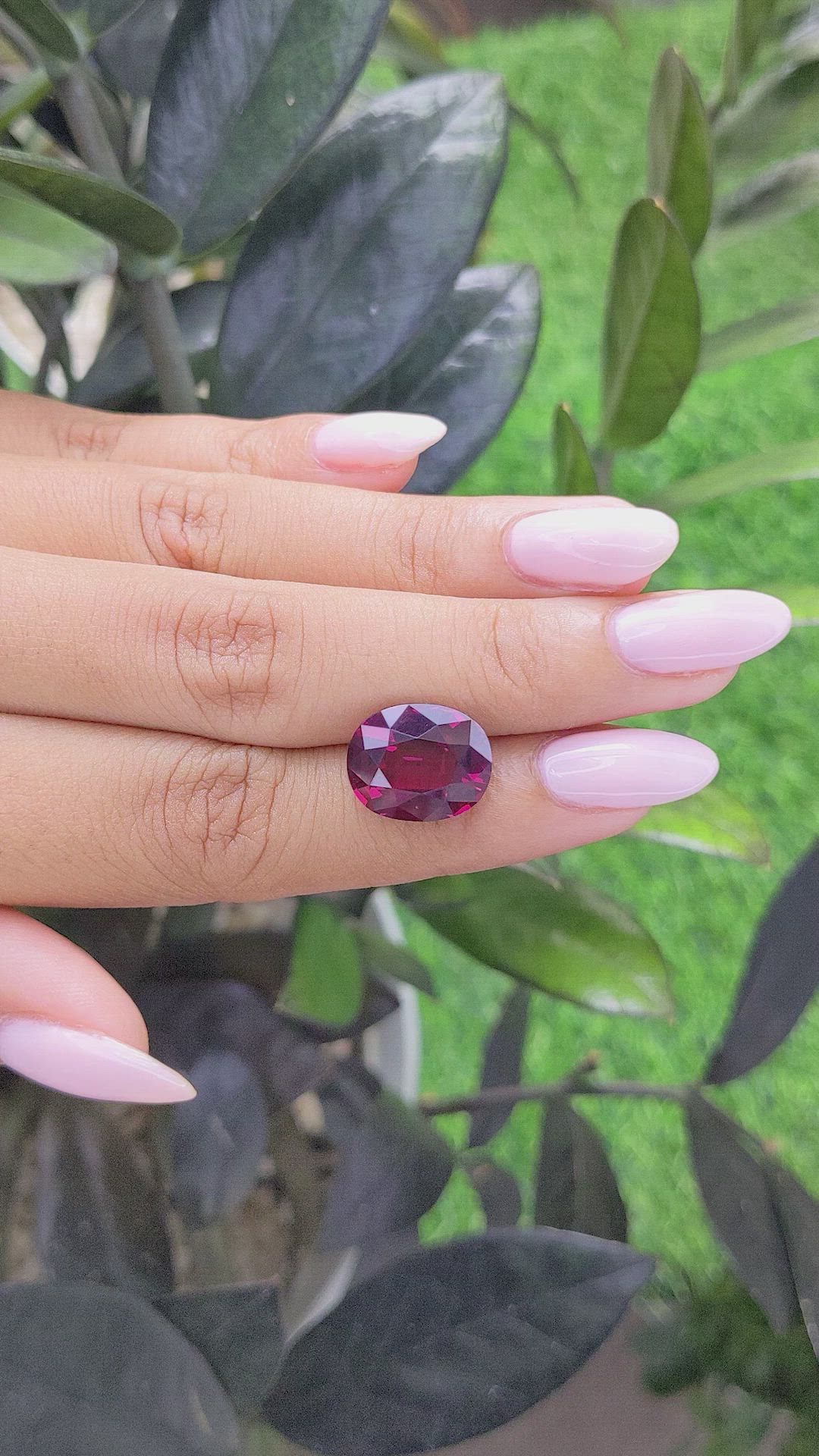 9.40 Ct. Rhodolite Garnet from Tanzania Size Video
