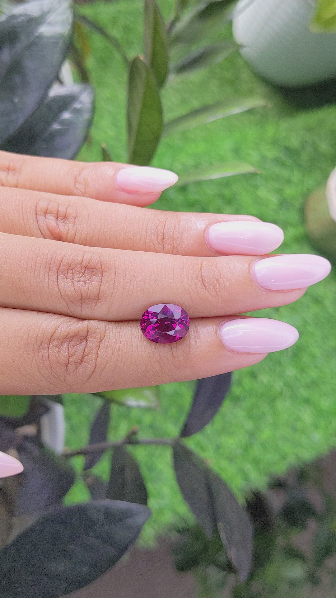 4.41 Ct. Rhodolite Garnet from Tanzania Size Video