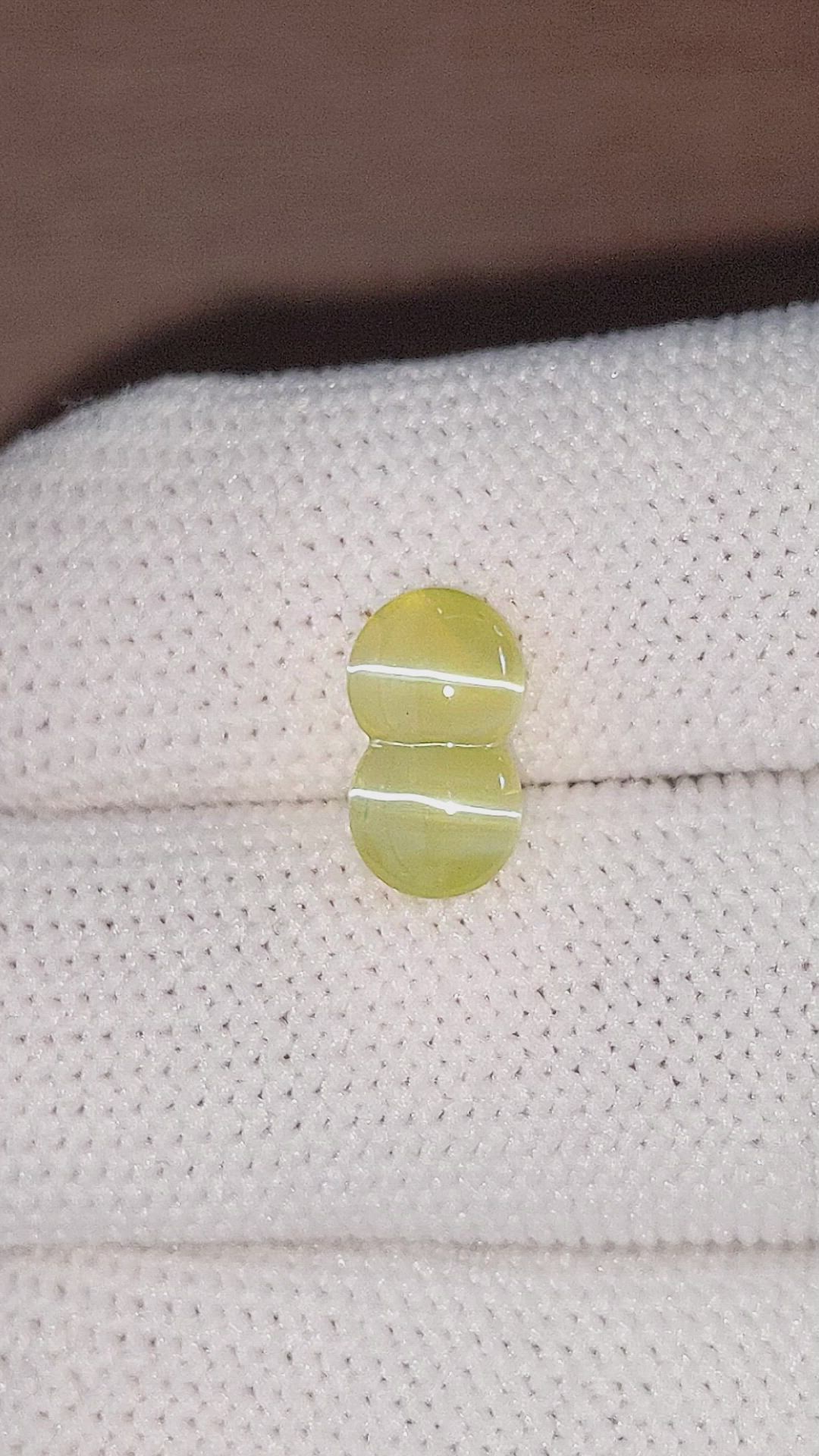 2.83 Ct. Cabochon Chrysoberyl from Ceylon (Sri Lanka) Size Video