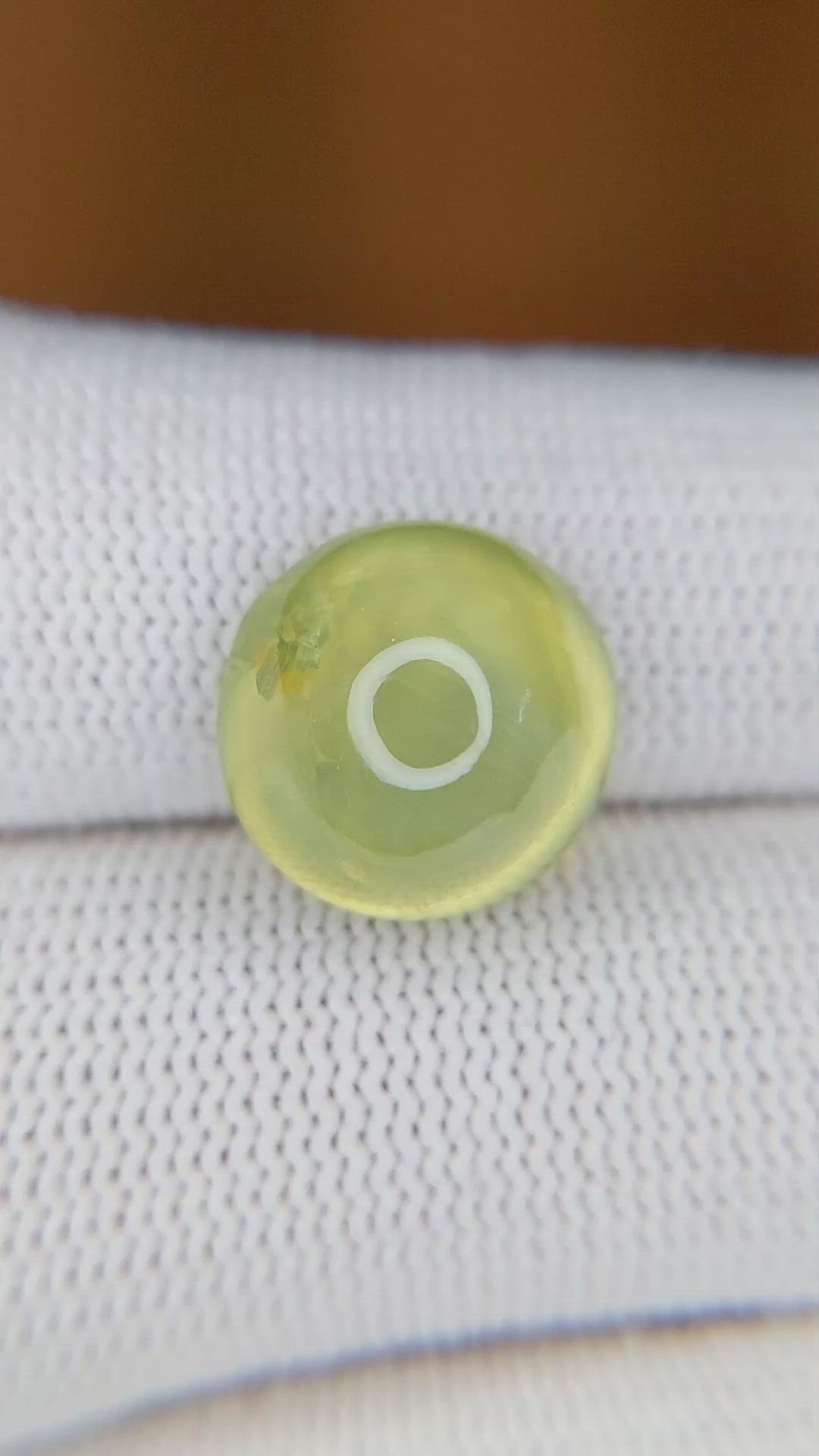 9.94 Ct. Cabochon Chrysoberyl from Ceylon (Sri Lanka) Size Video