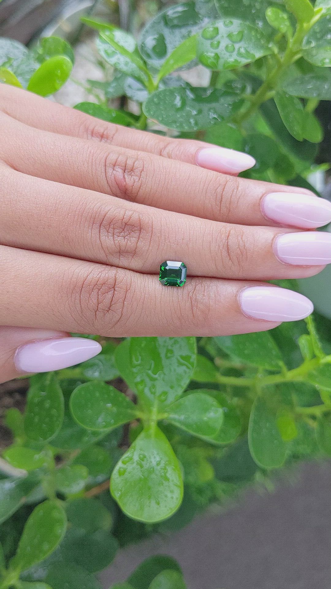 1.13 Ct. Tsavorite Garnet from Tanzania Size Video