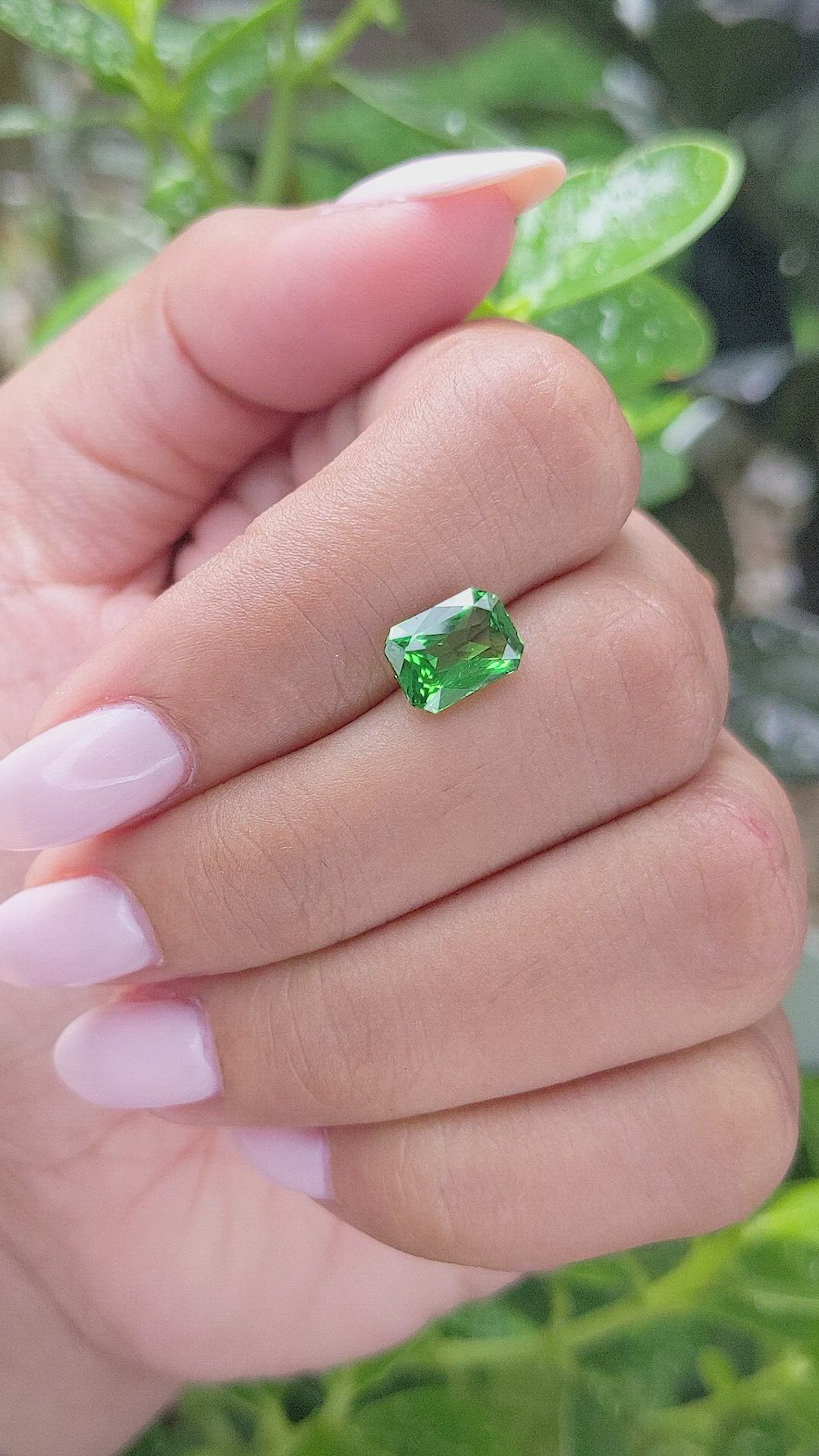 2.05 Ct. Tsavorite Garnet from Tanzania Size Video