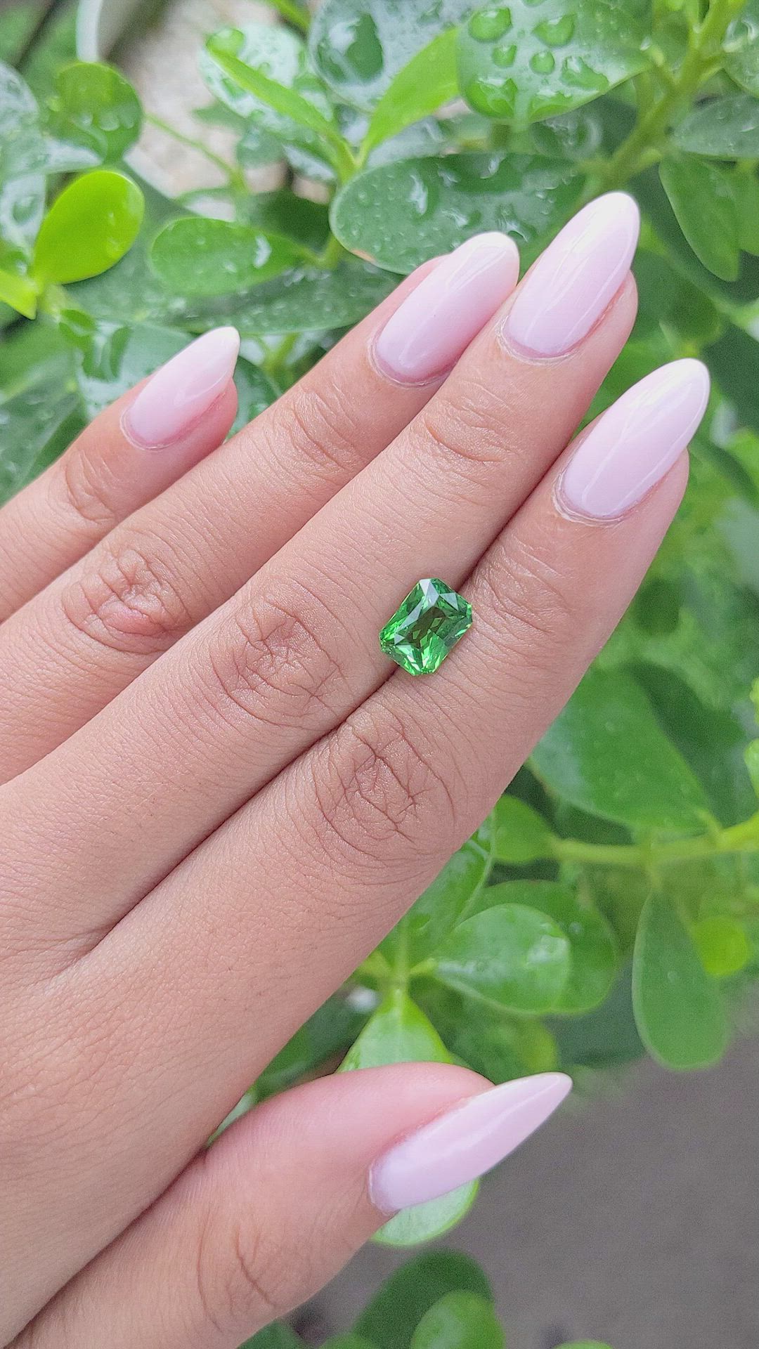 2.05 Ct. Tsavorite Garnet from Tanzania Size Video