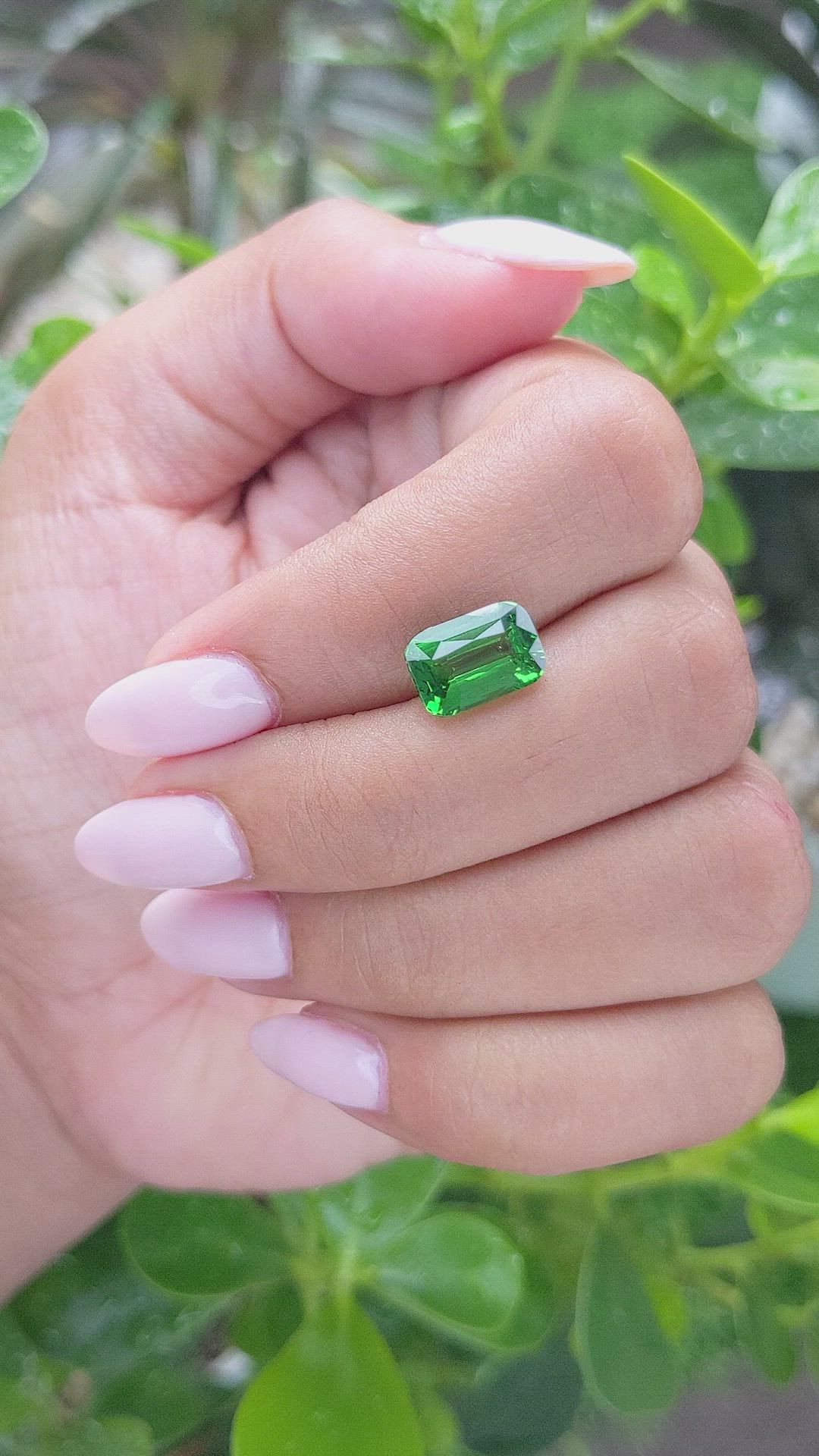 3.03 Ct. Tsavorite Garnet from Tanzania Size Video