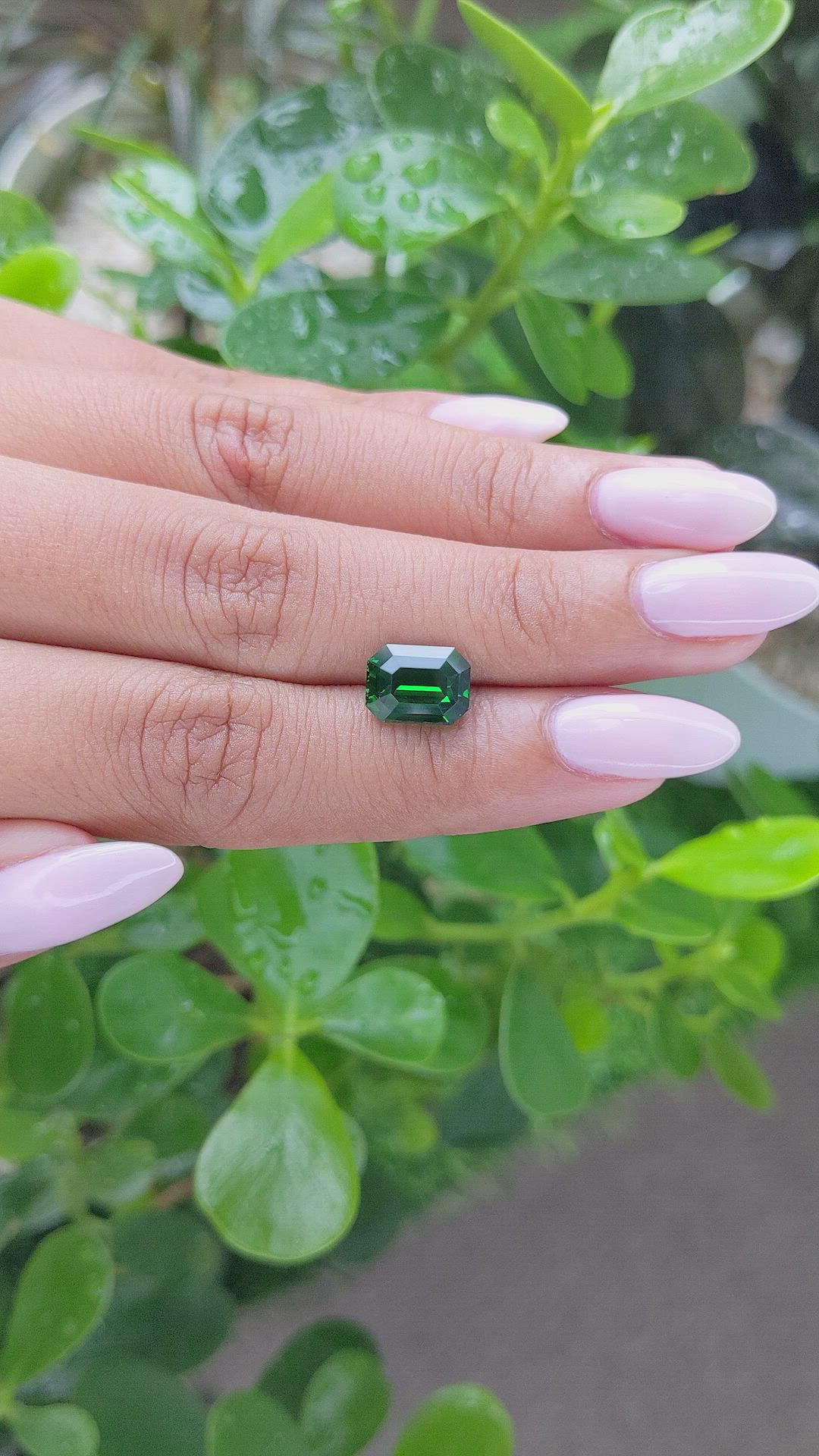 3.06 Ct. Tsavorite Garnet from Tanzania Size Video