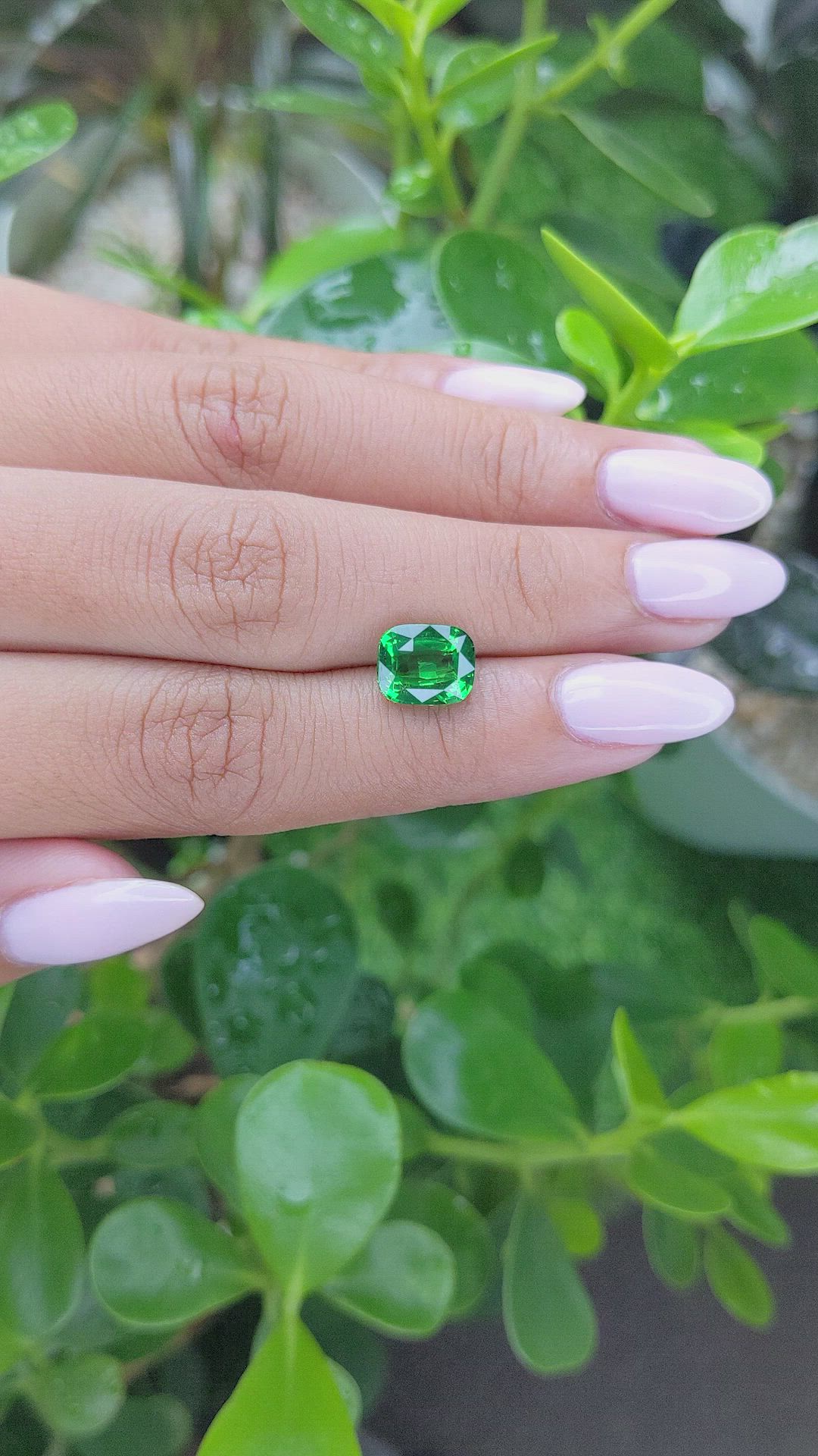 3.02 Ct. Tsavorite Garnet from Tanzania Size Video