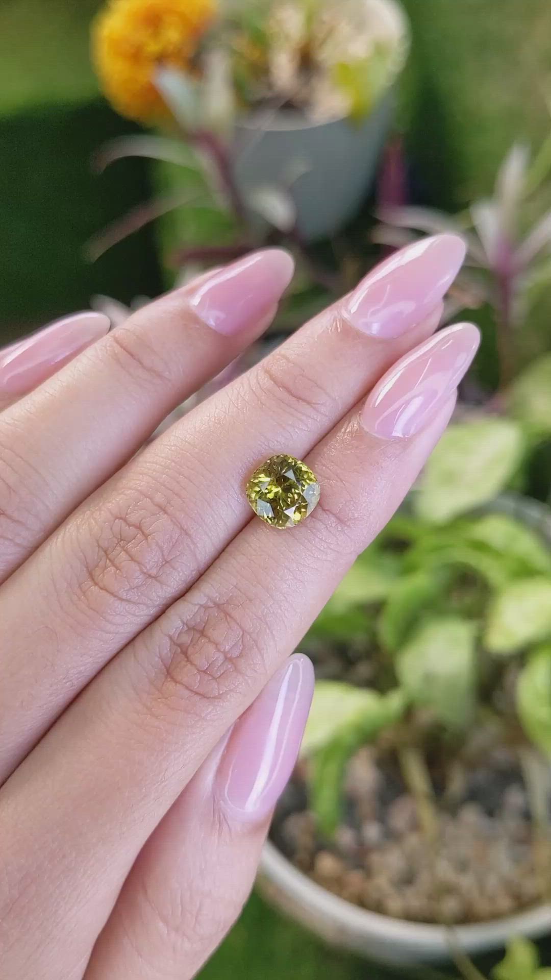 3.04 Ct. Chrysoberyl from Ceylon (Sri Lanka) Size Video