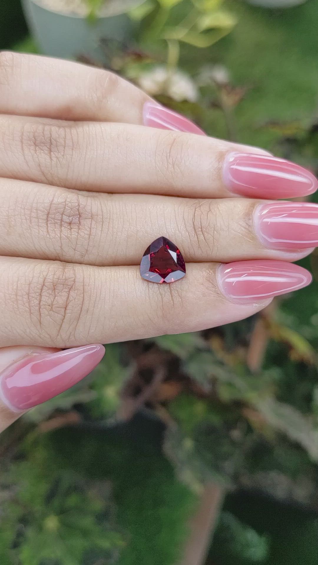 2.40 Ct. Garnet from Ceylon (Sri Lanka) Size Video
