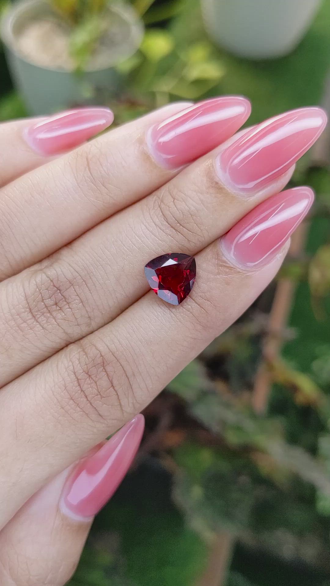 2.40 Ct. Garnet from Ceylon (Sri Lanka) Size Video