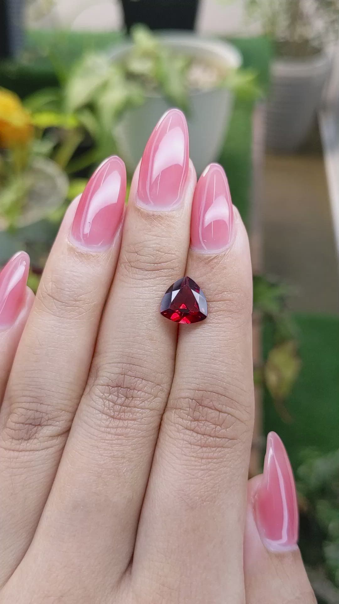 2.40 Ct. Garnet from Ceylon (Sri Lanka) Size Video