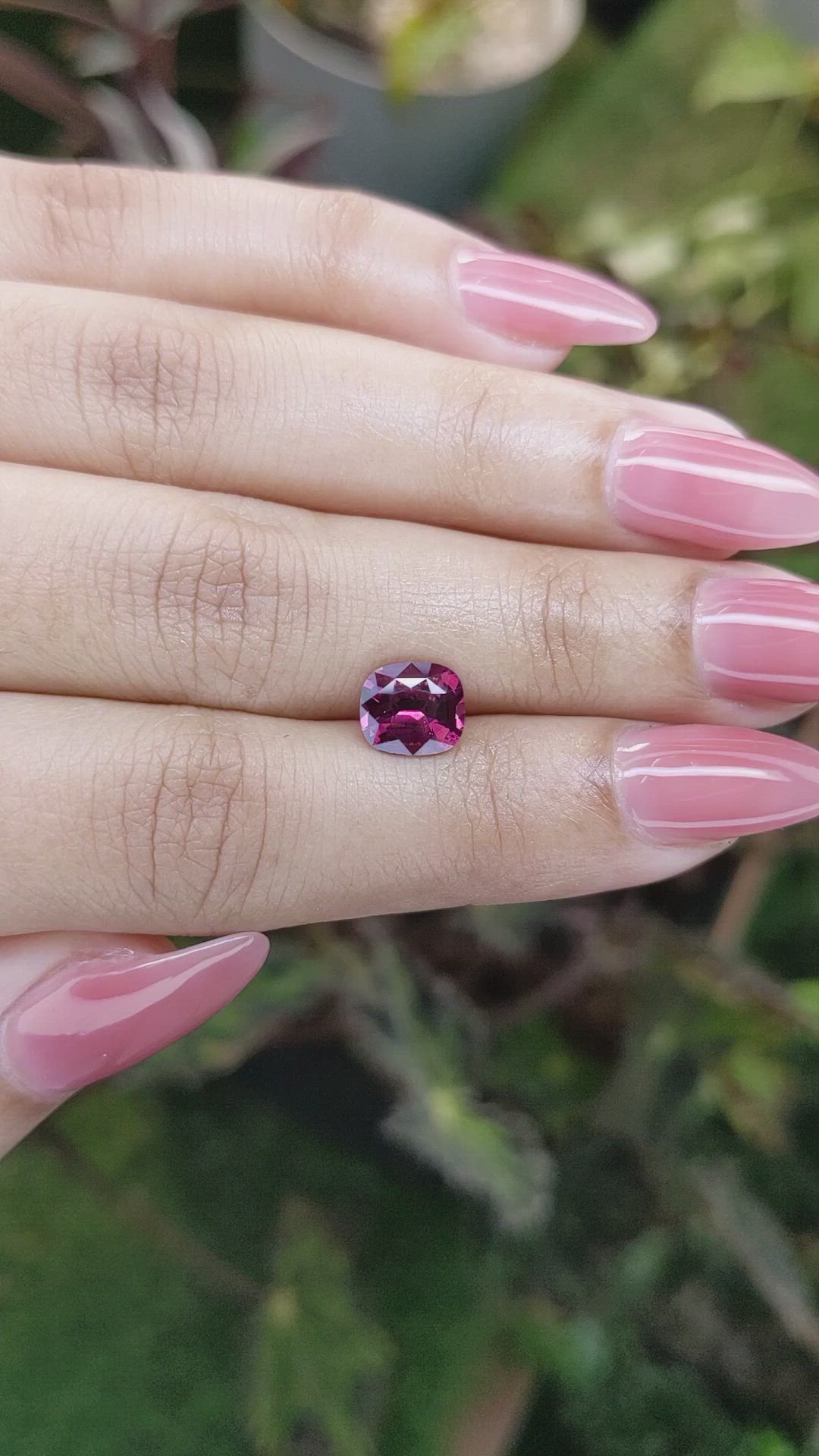 1.92 Ct. Garnet from Ceylon (Sri Lanka) Size Video