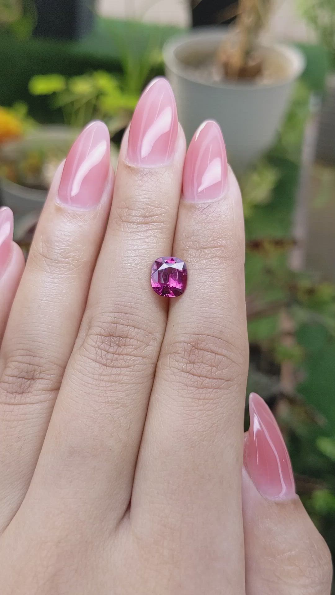 1.92 Ct. Garnet from Ceylon (Sri Lanka) Size Video