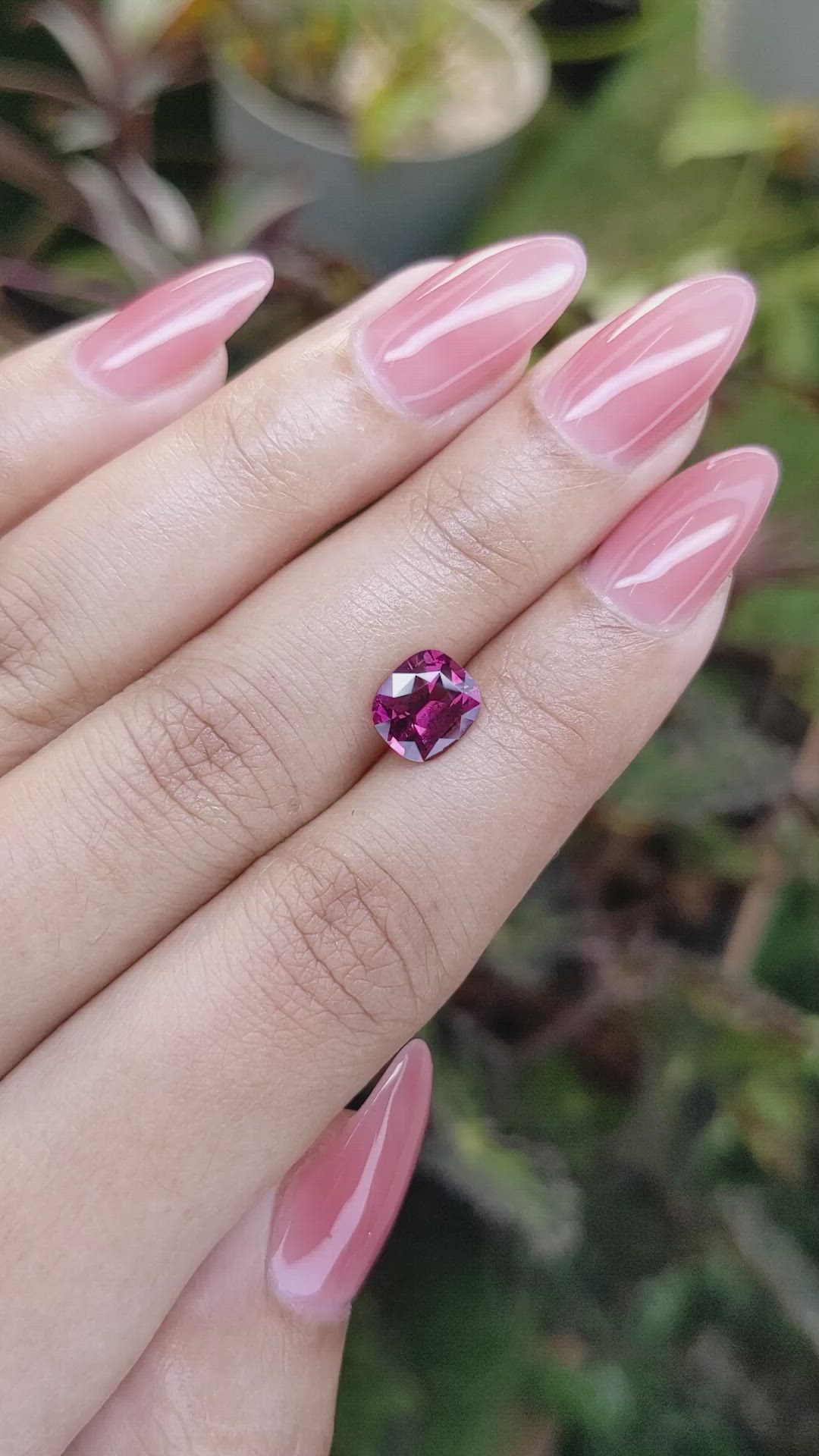 1.92 Ct. Garnet from Ceylon (Sri Lanka) Size Video