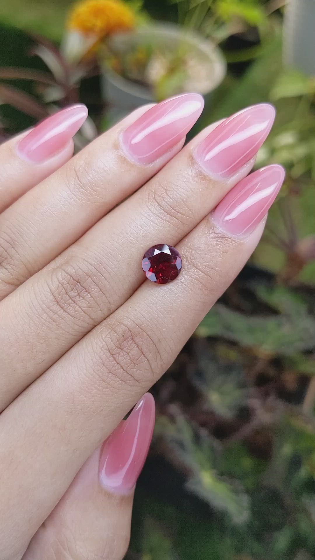 2.42 Ct. Garnet from Ceylon (Sri Lanka) Size Video