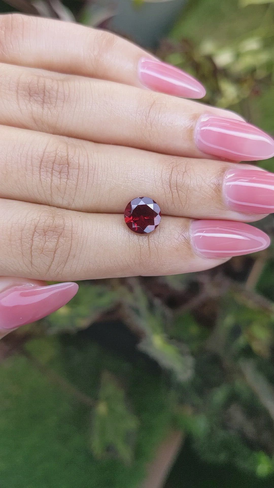 2.42 Ct. Garnet from Ceylon (Sri Lanka) Size Video
