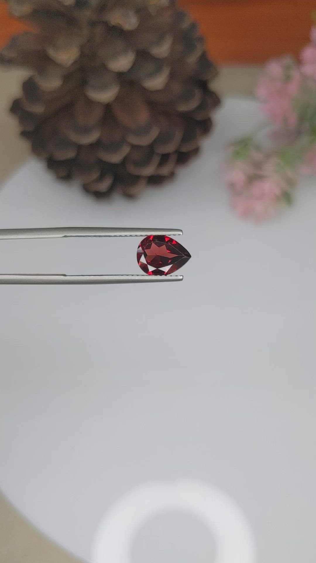 1.83 Ct. Garnet from Ceylon (Sri Lanka) Size Video