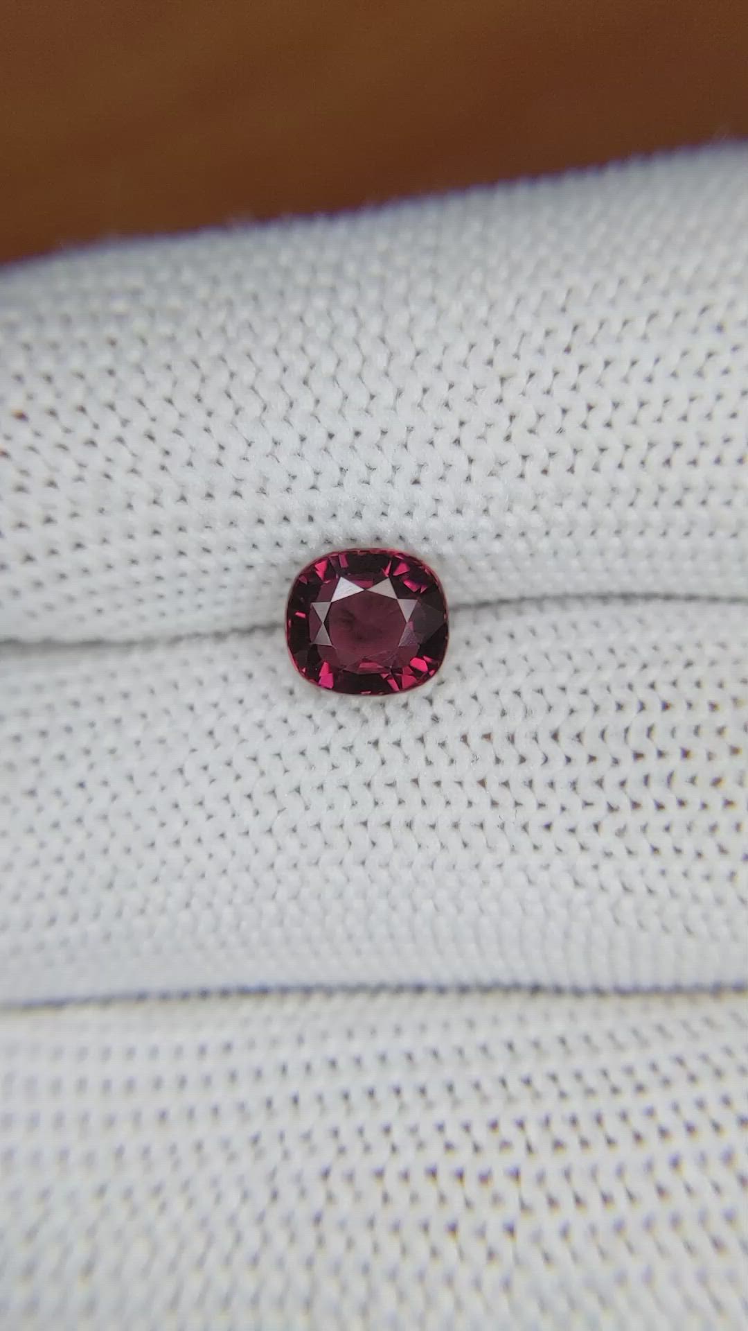 1.63 Ct. Garnet from Ceylon (Sri Lanka) Size Video