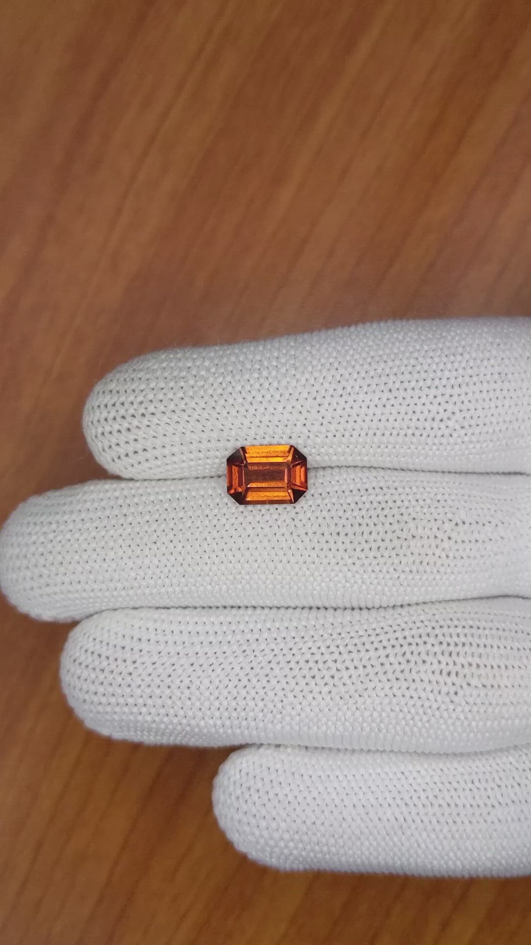 2.38 Ct. Garnet from Ceylon (Sri Lanka) Size Video