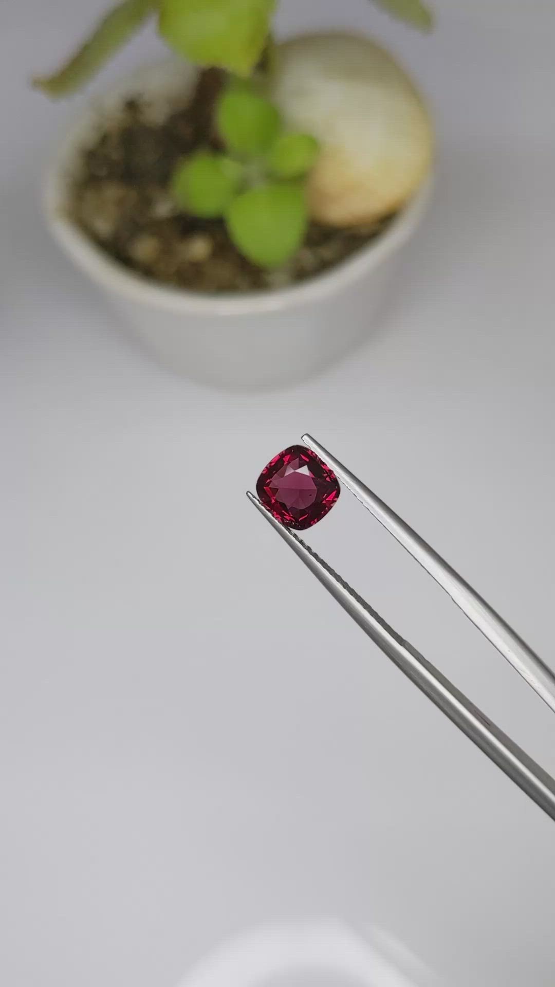 1.75 Ct. Garnet from Ceylon (Sri Lanka) Size Video