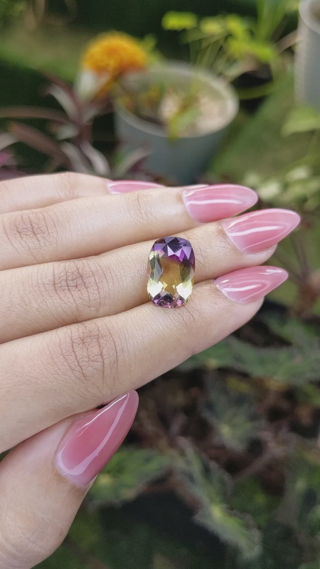 6.01 Ct. Ametrine from Ceylon (Sri Lanka) Size Video