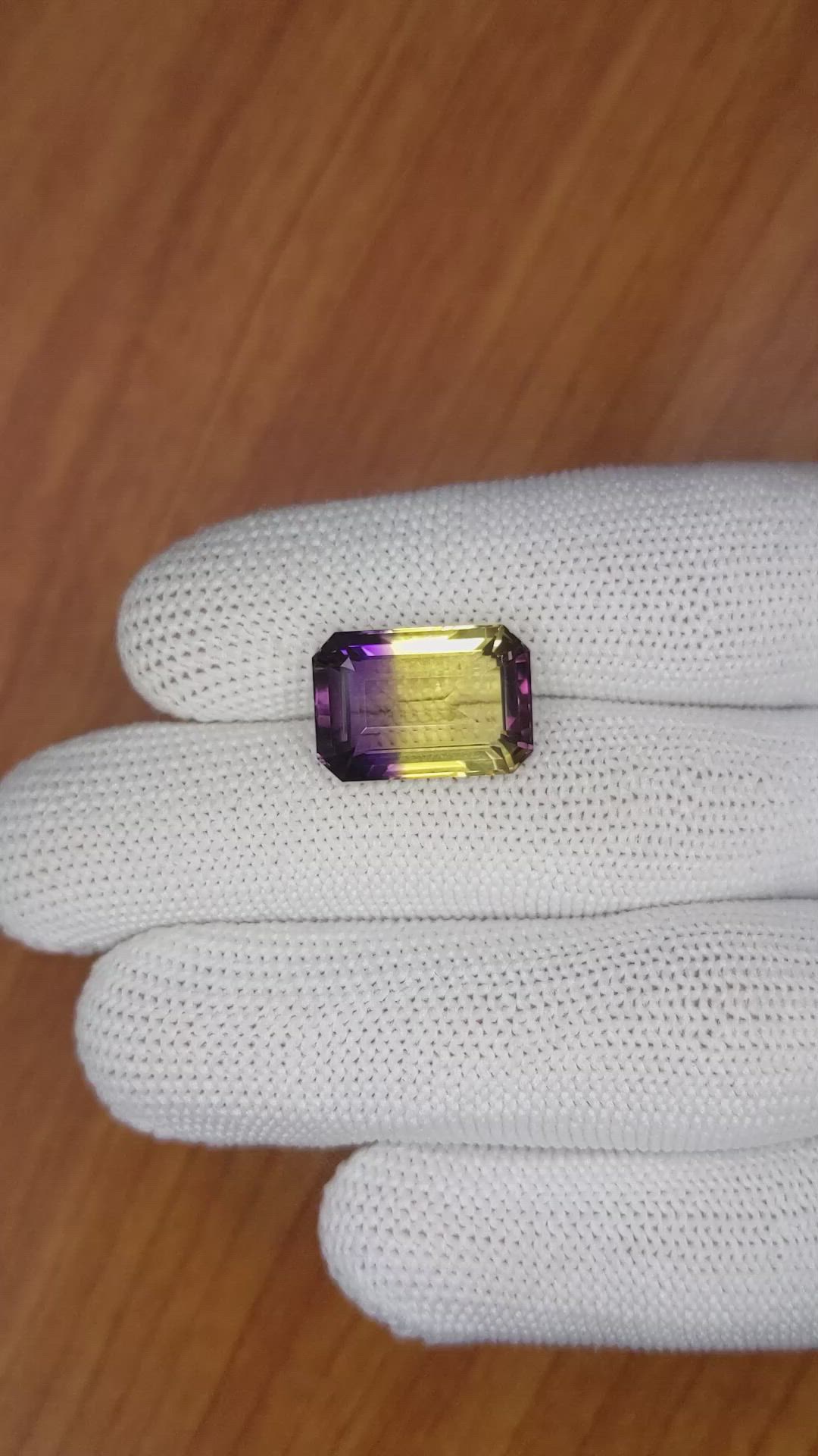 10.29 Ct. Ametrine from Ceylon (Sri Lanka) Size Video