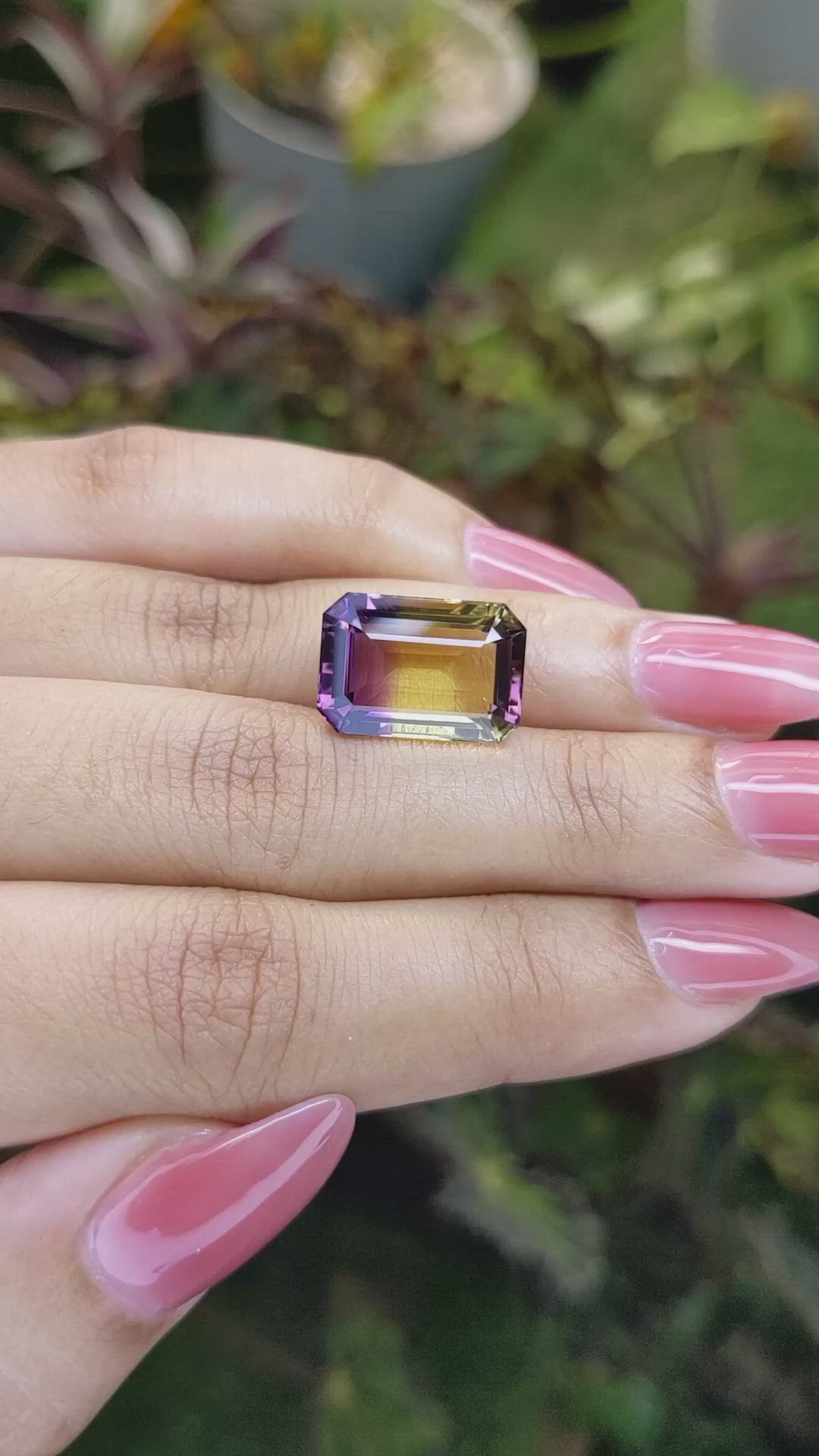 10.29 Ct. Ametrine from Ceylon (Sri Lanka) Size Video