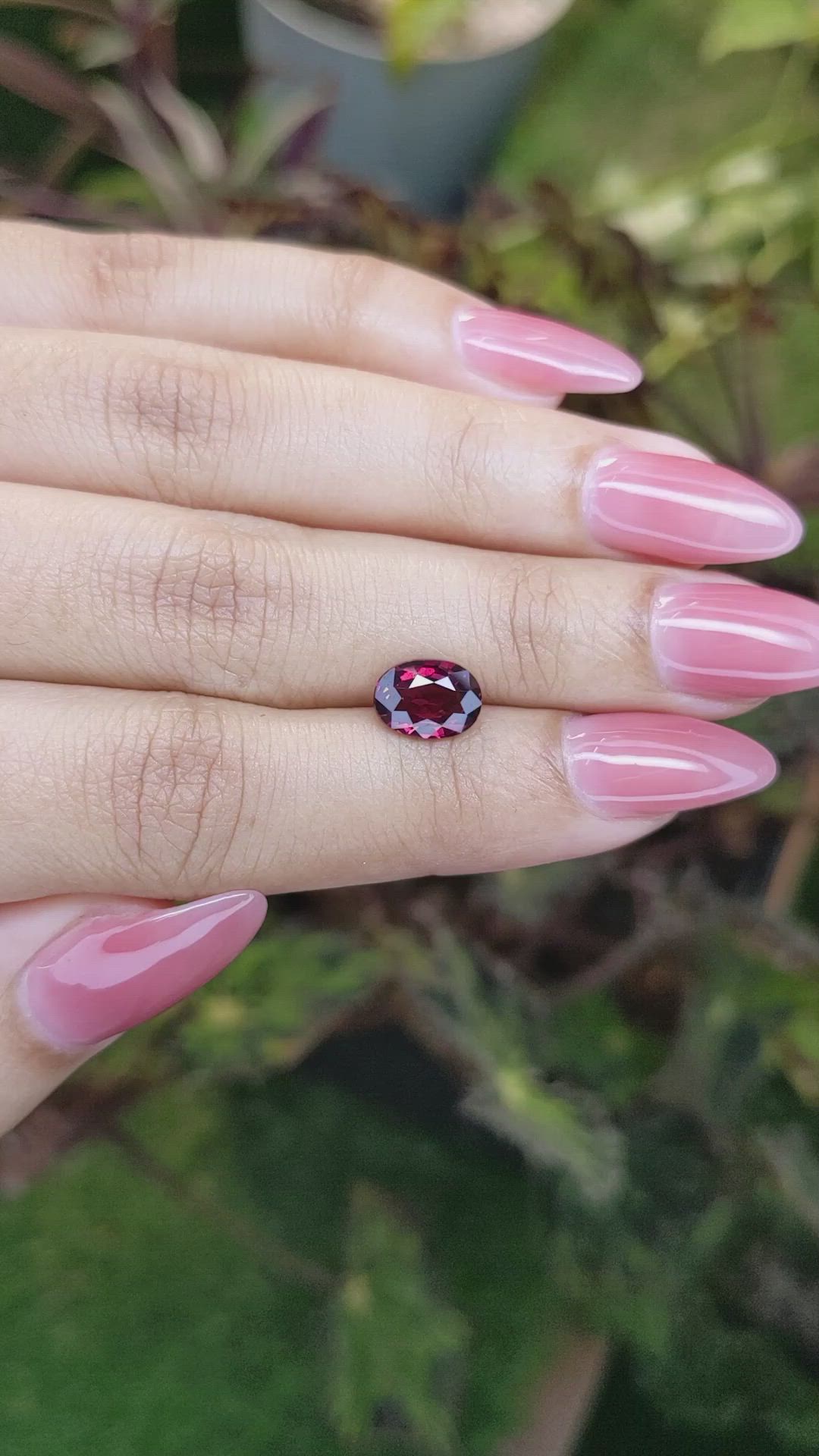 2.11 Ct. Garnet from Ceylon (Sri Lanka) Size Video