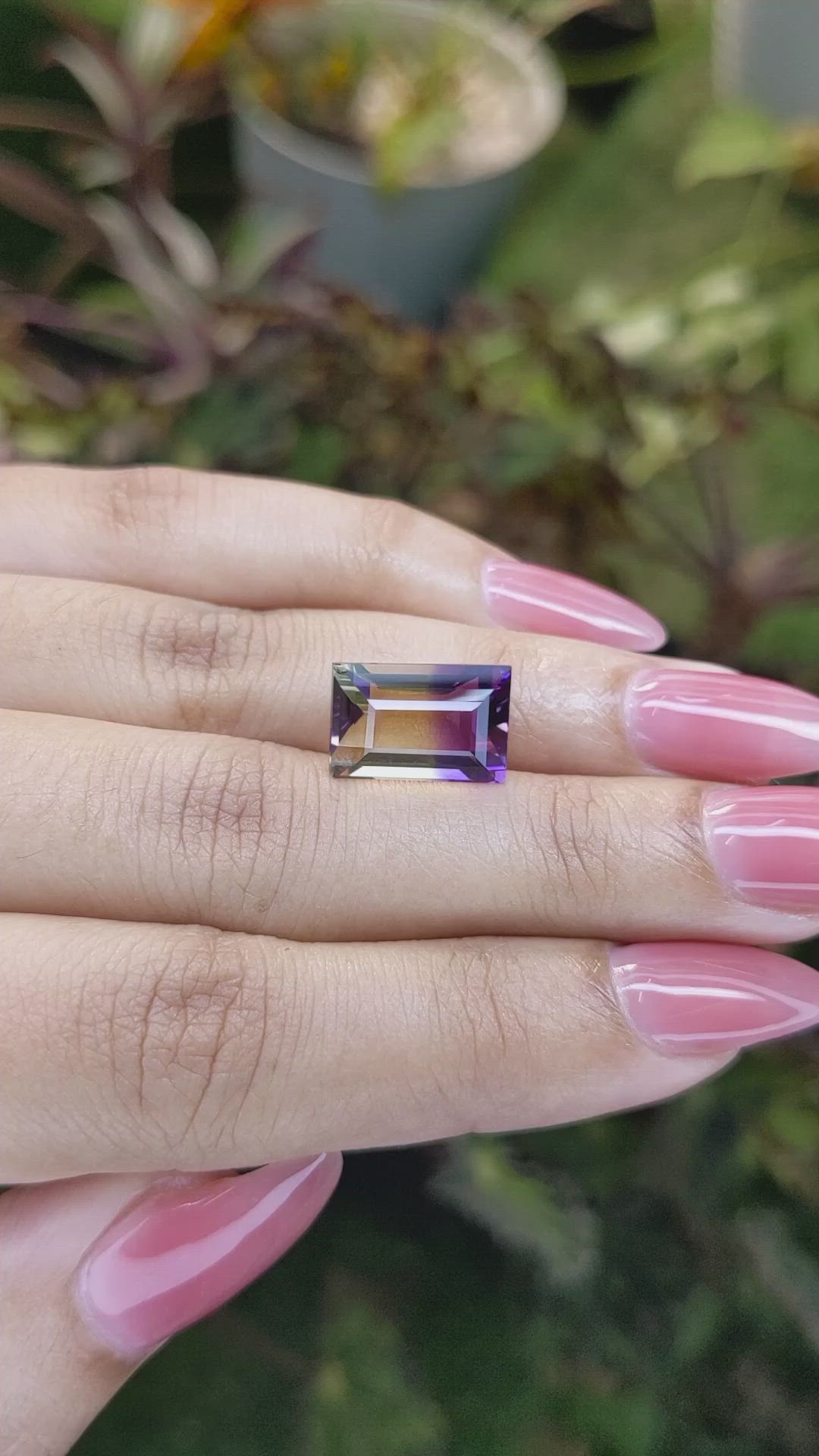 7.10 Ct. Ametrine from Ceylon (Sri Lanka) Size Video