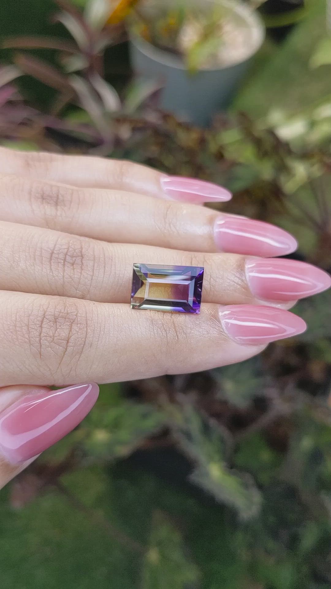 7.10 Ct. Ametrine from Ceylon (Sri Lanka) Size Video