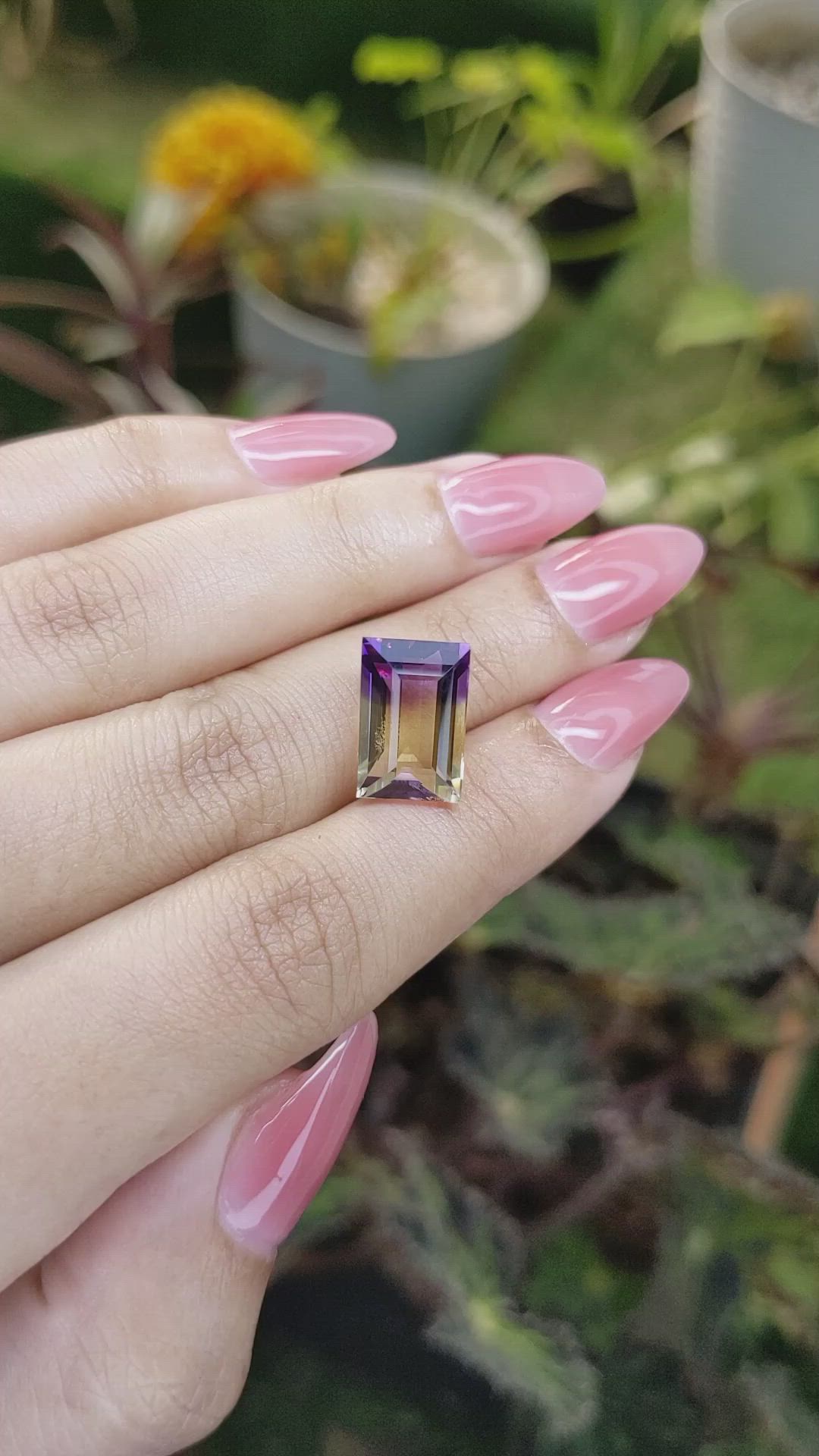 7.10 Ct. Ametrine from Ceylon (Sri Lanka) Size Video