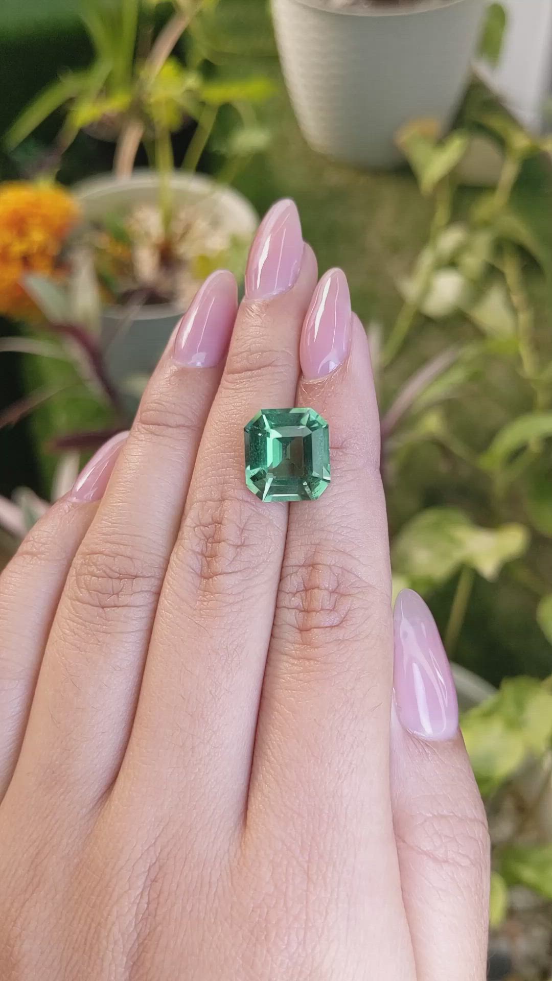 7.26 Ct. Prasiolite from Madagascar Size Video