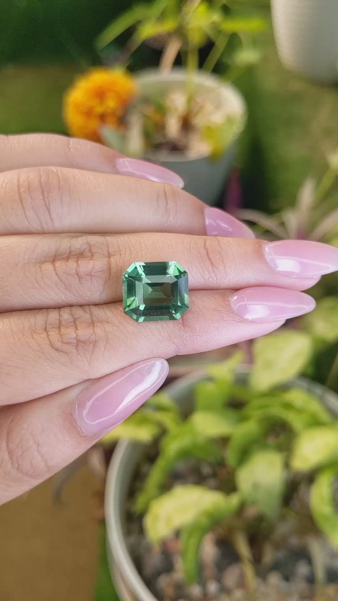 7.26 Ct. Prasiolite from Madagascar Size Video