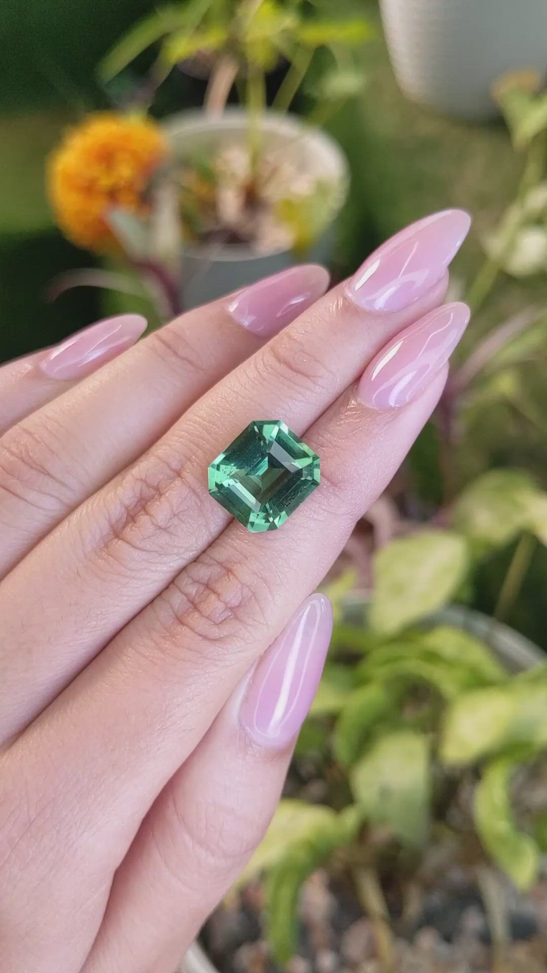 7.26 Ct. Prasiolite from Madagascar Size Video