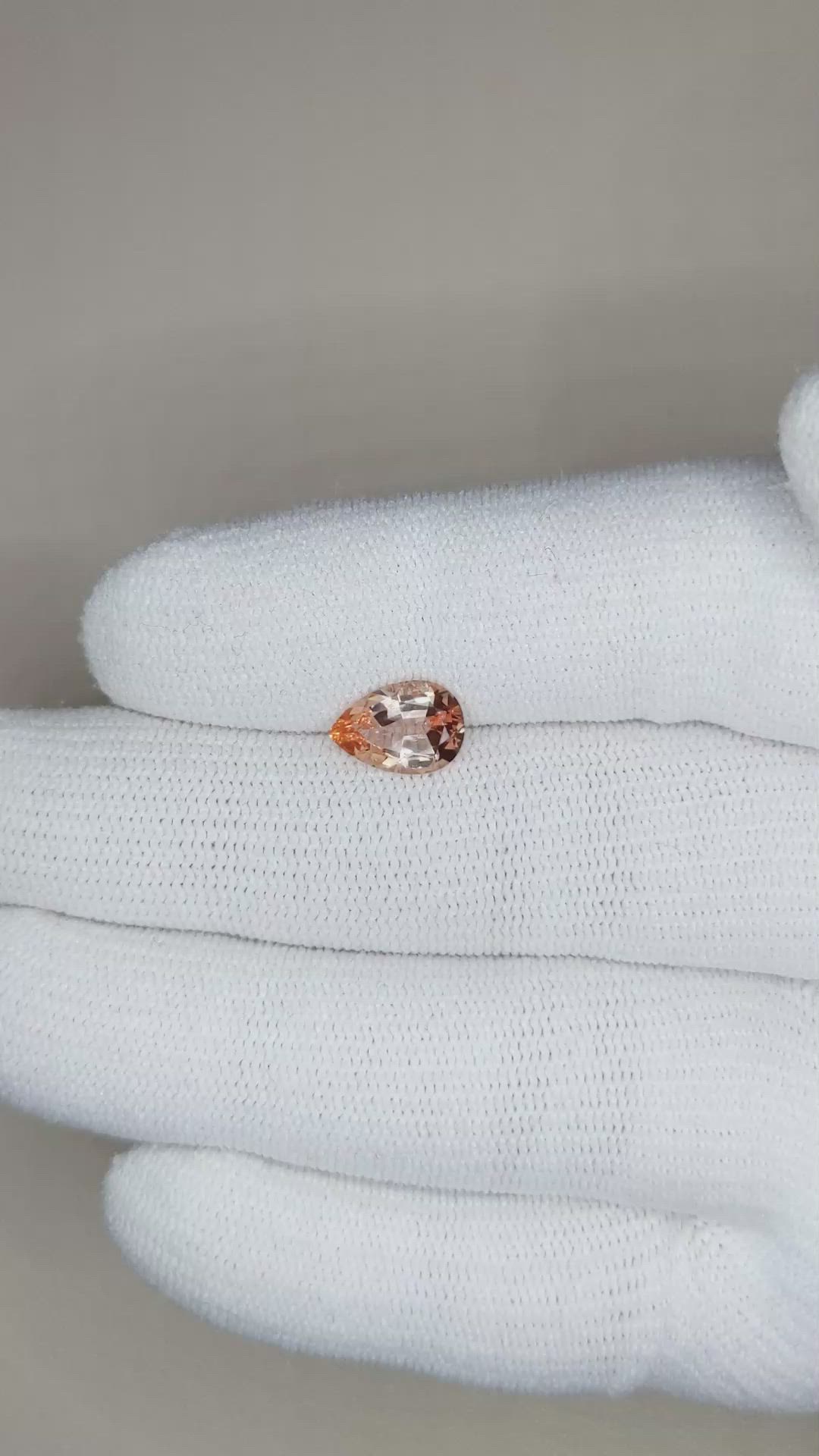 1.76 Ct. Imperial Topaz from Brazil Size Video