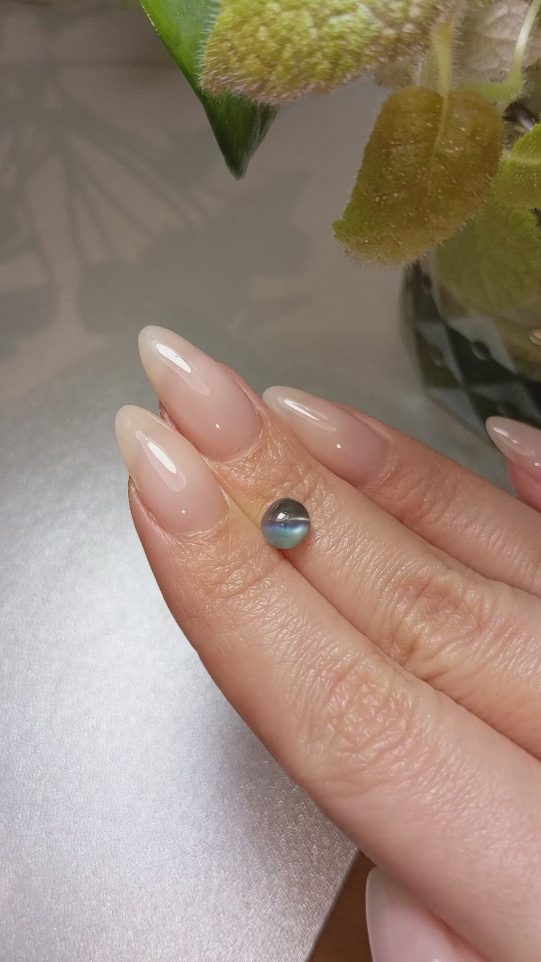 1.67 Ct. Cabochon Alexandrite from Ceylon (Sri Lanka) Size Video