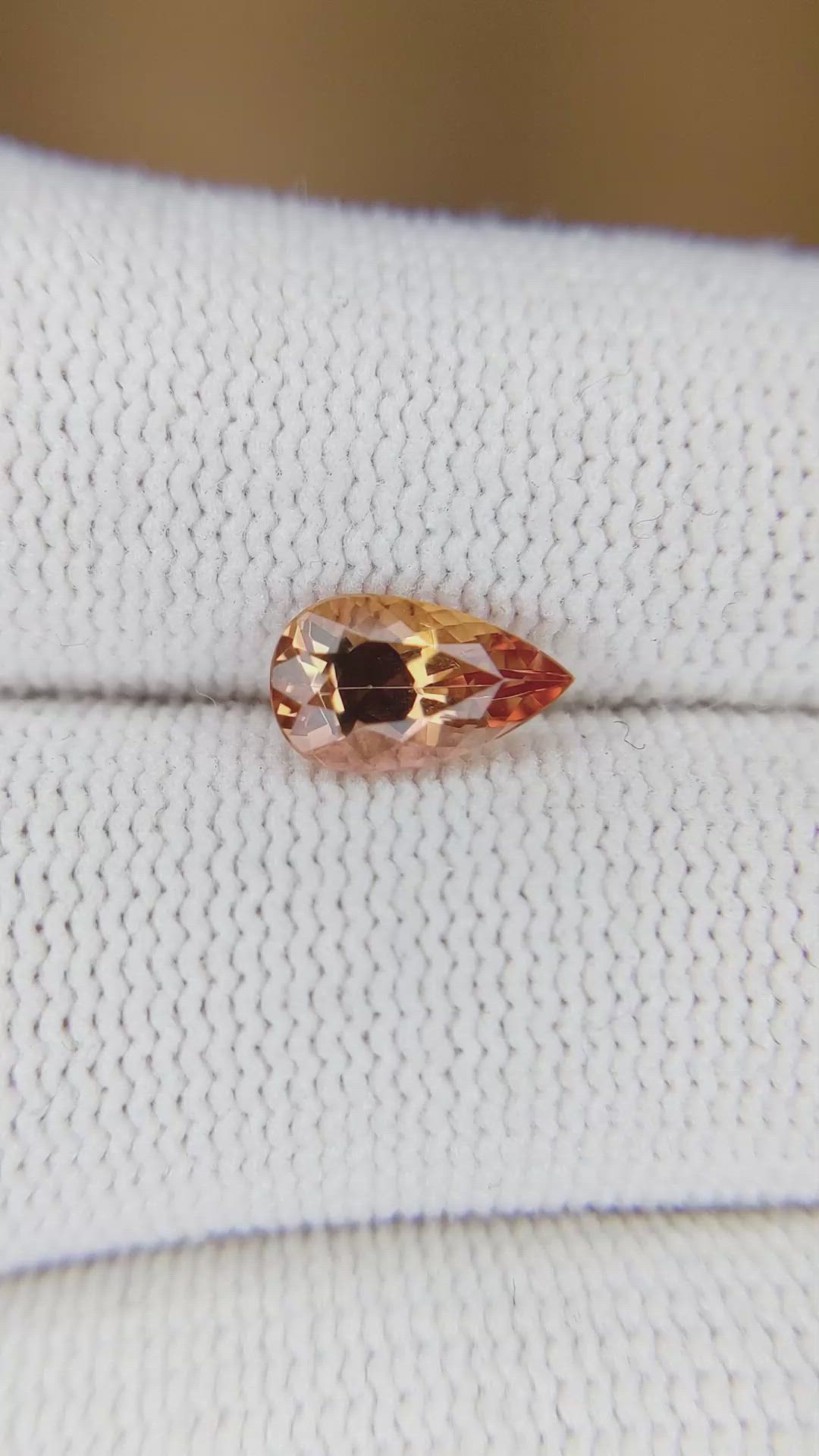 1.26 Ct. Imperial Topaz from Brazil Size Video