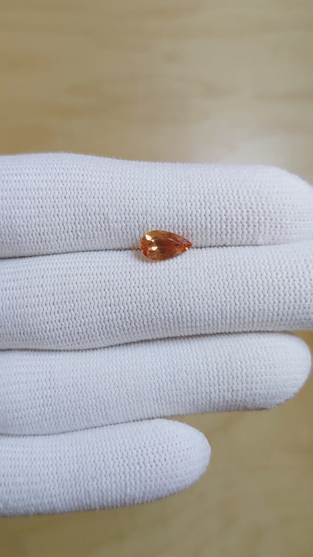 1.26 Ct. Imperial Topaz from Brazil Size Video