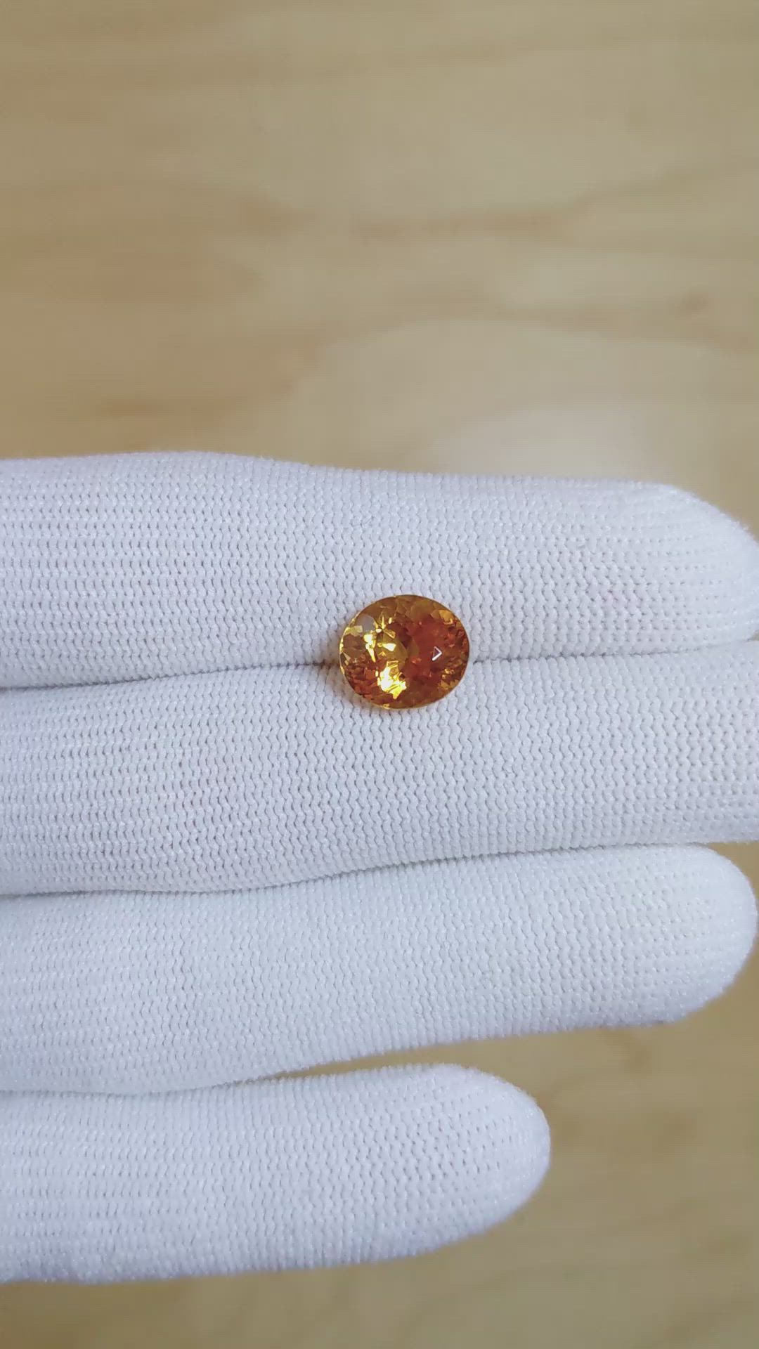 4.10 Ct. Topaz from Brazil Size Video