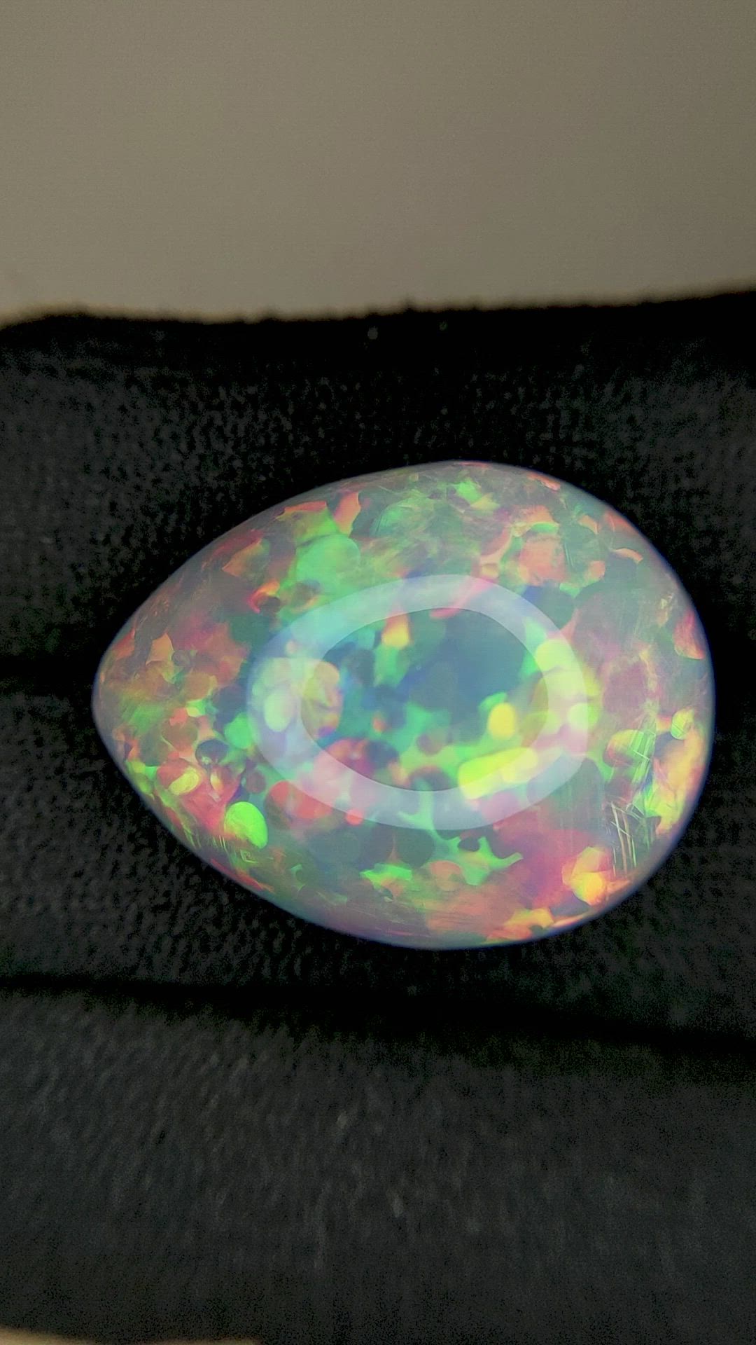 21.19 Ct. Cabochon White Opal from Australia Size Video