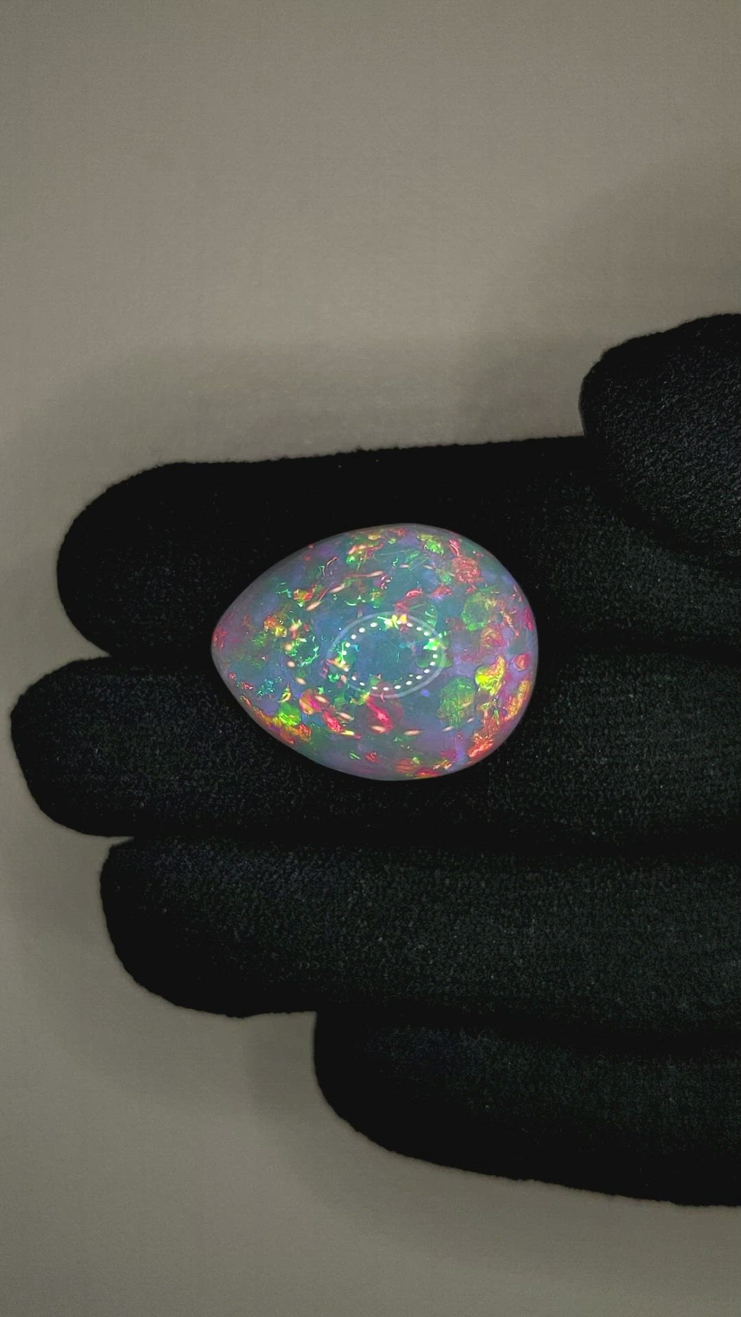 21.19 Ct. Cabochon White Opal from Australia Size Video