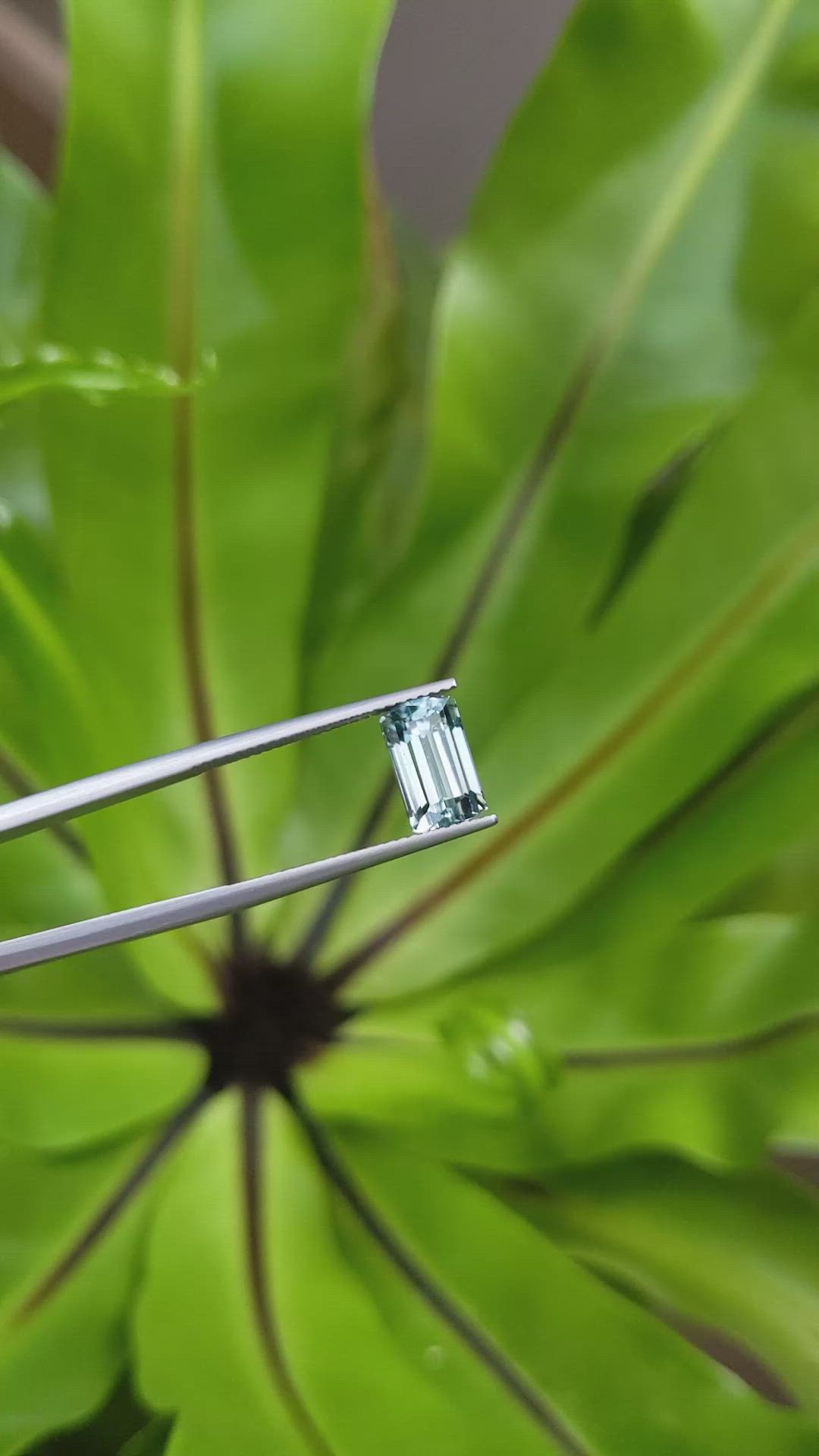 2.94 Ct. Bluish Green Tourmaline from Madagascar Size Video