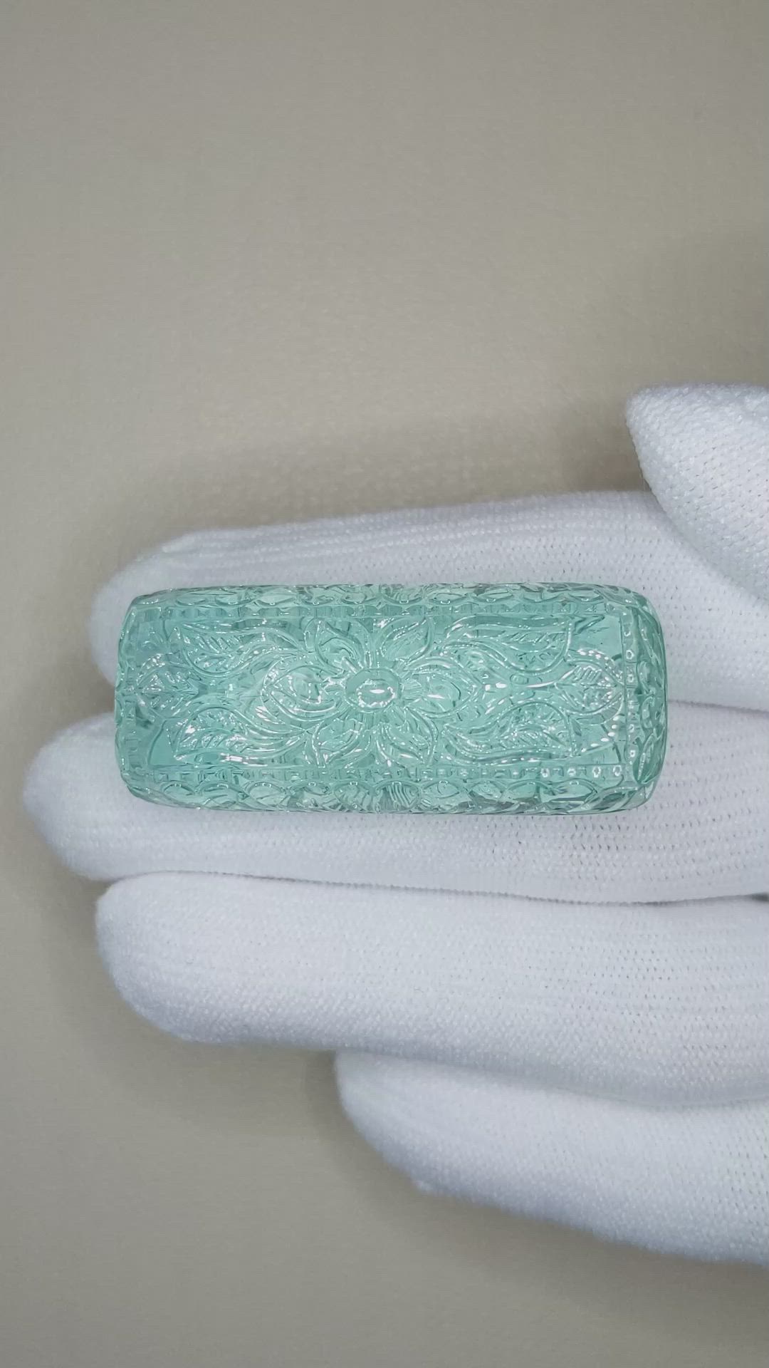 77.60 Ct. Aquamarine from Brazil Size Video
