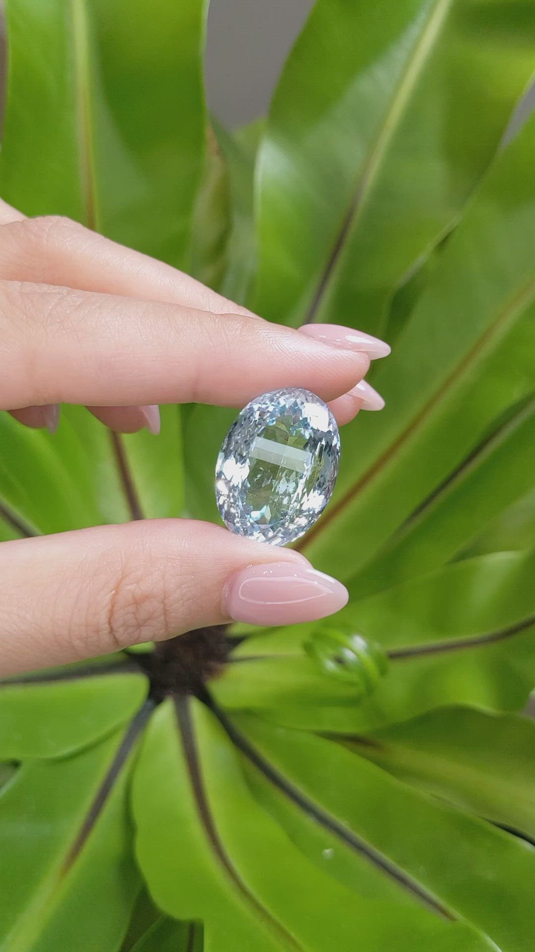 28.80 Ct. Blue Aquamarine from Brazil Size Video