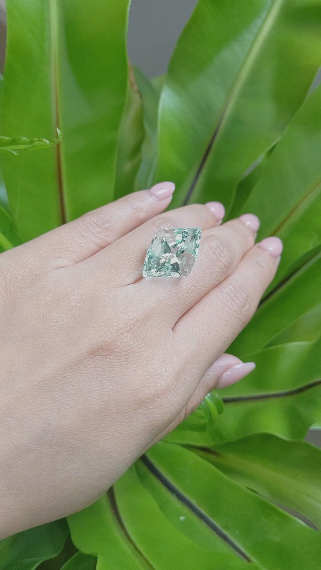 20.28 Ct. Bluish Green Aquamarine from Brazil Size Video
