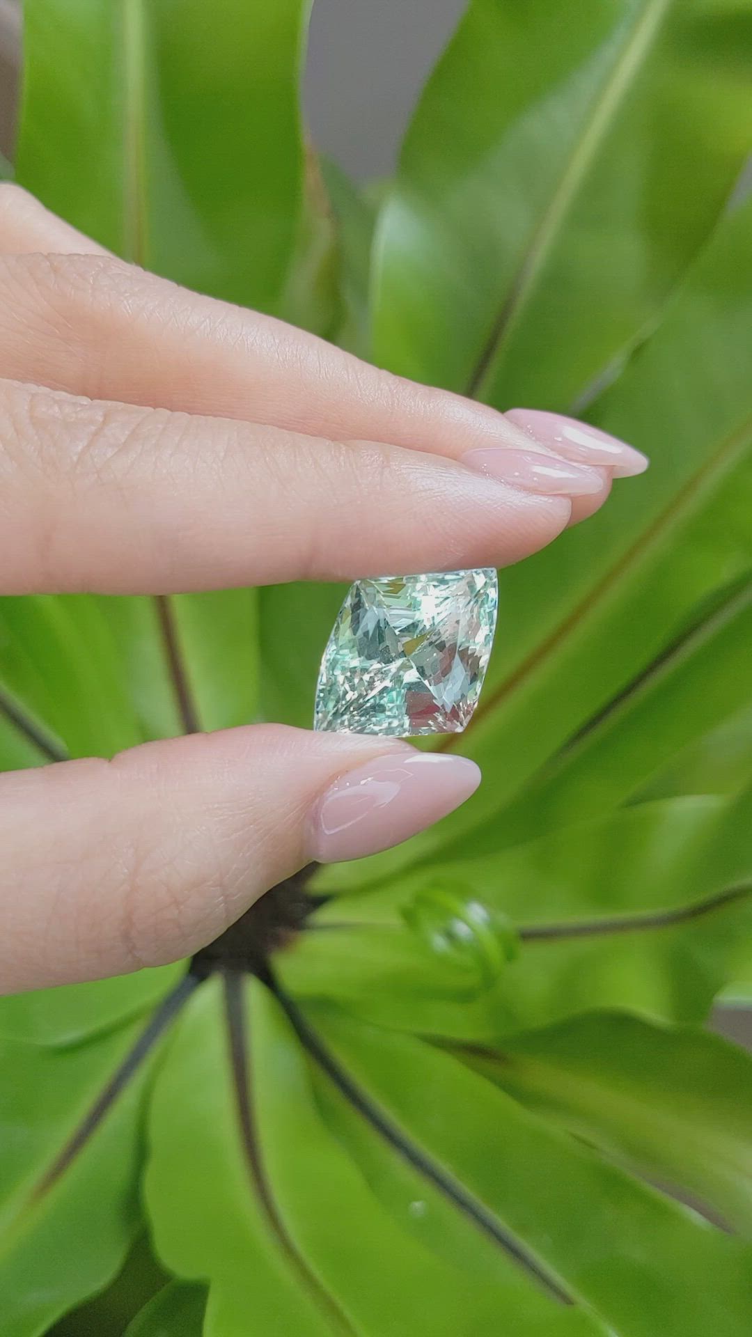 20.28 Ct. Bluish Green Aquamarine from Brazil Size Video