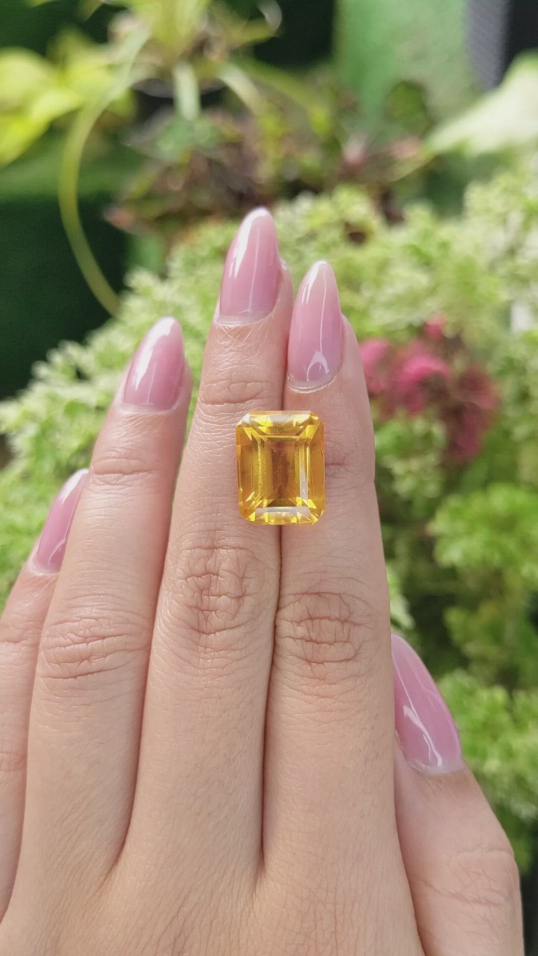 11.15 Ct. Citrine from Ceylon (Sri Lanka) Size Video
